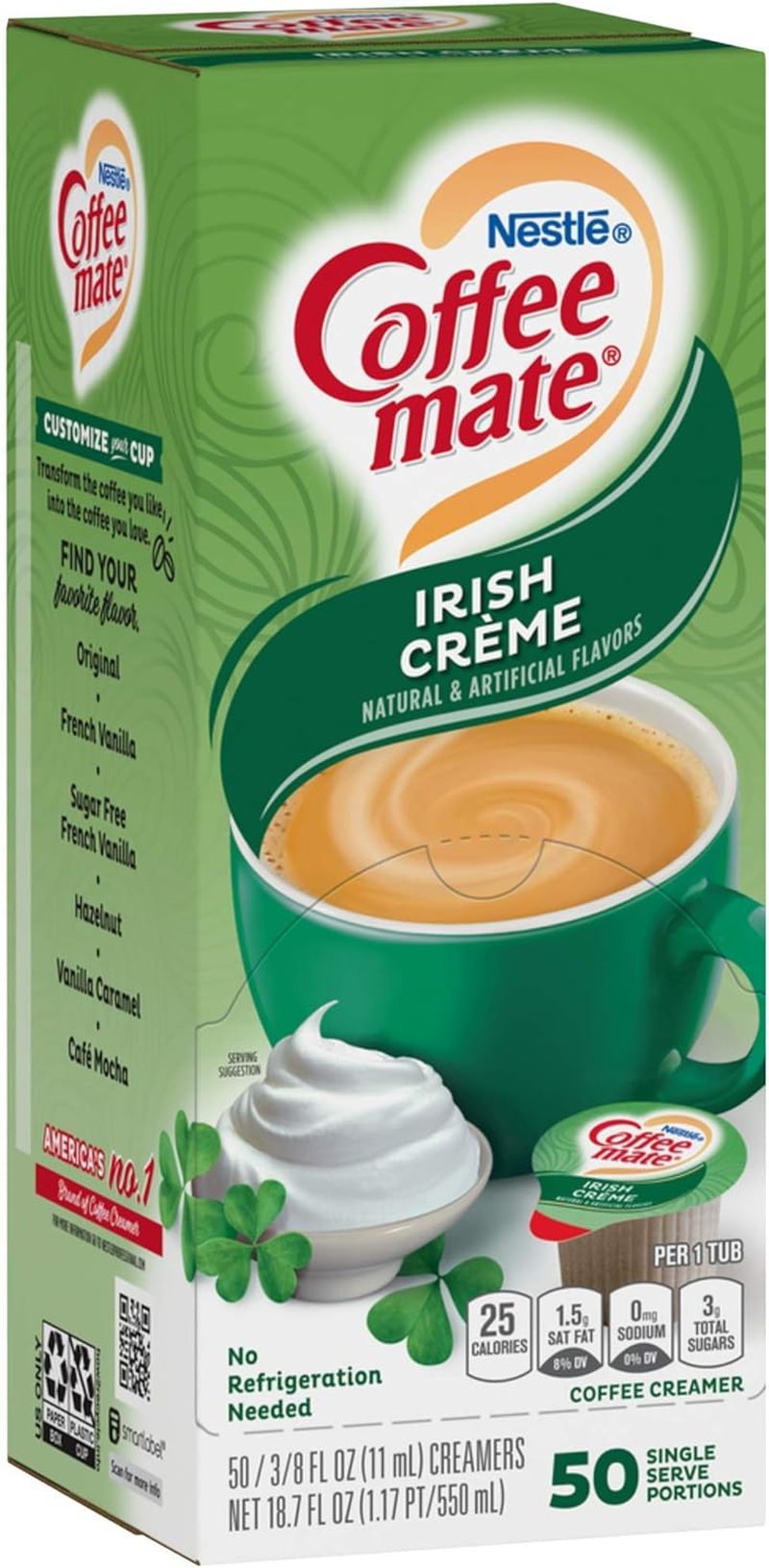 Nestle Coffee-Mate Irish Creme Flavour Coffee Creamer 50 Piece image number 1