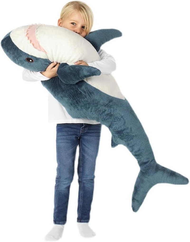 XIGUI 3D Giant Shark Stuffed Animal,Soft Squishy Toys Giant Shark Plush Pillow,Chubby Stuffed Shark Funny Gifts for Women,Brave Boy'S and Girl'S Room Shark Decor (39.3 Inch /100 Cm) image number 3