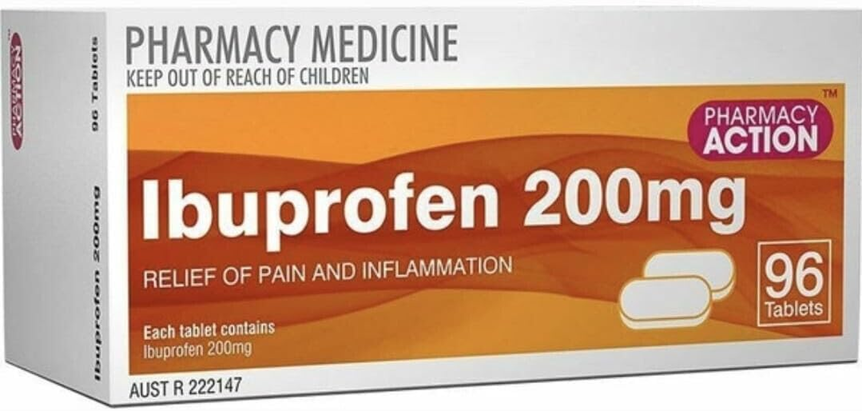Pharmacy Action Ibuprofen 200Mg 96 Tablets - Nurofen Generic