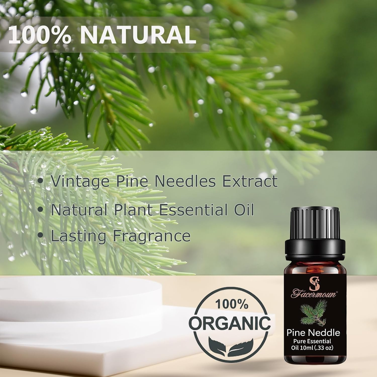 Pine Needle Essential Oils, 10ML, Organic Pure & Natural for DIY Aromatherapy, Soap, Candle Making, Massage, Skin Care (10ML, Pine Needle) image number 6
