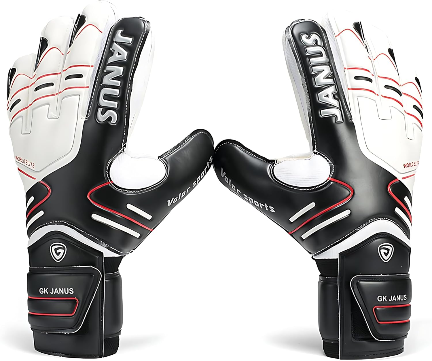 Janus Goalkeeper Gloves for Youth & Adult Premium Quality Latex Palm; Finger Spine Protection & Double Layer Wristband. Goalie Gloves for Men, Women, Boys & Girls image number 3