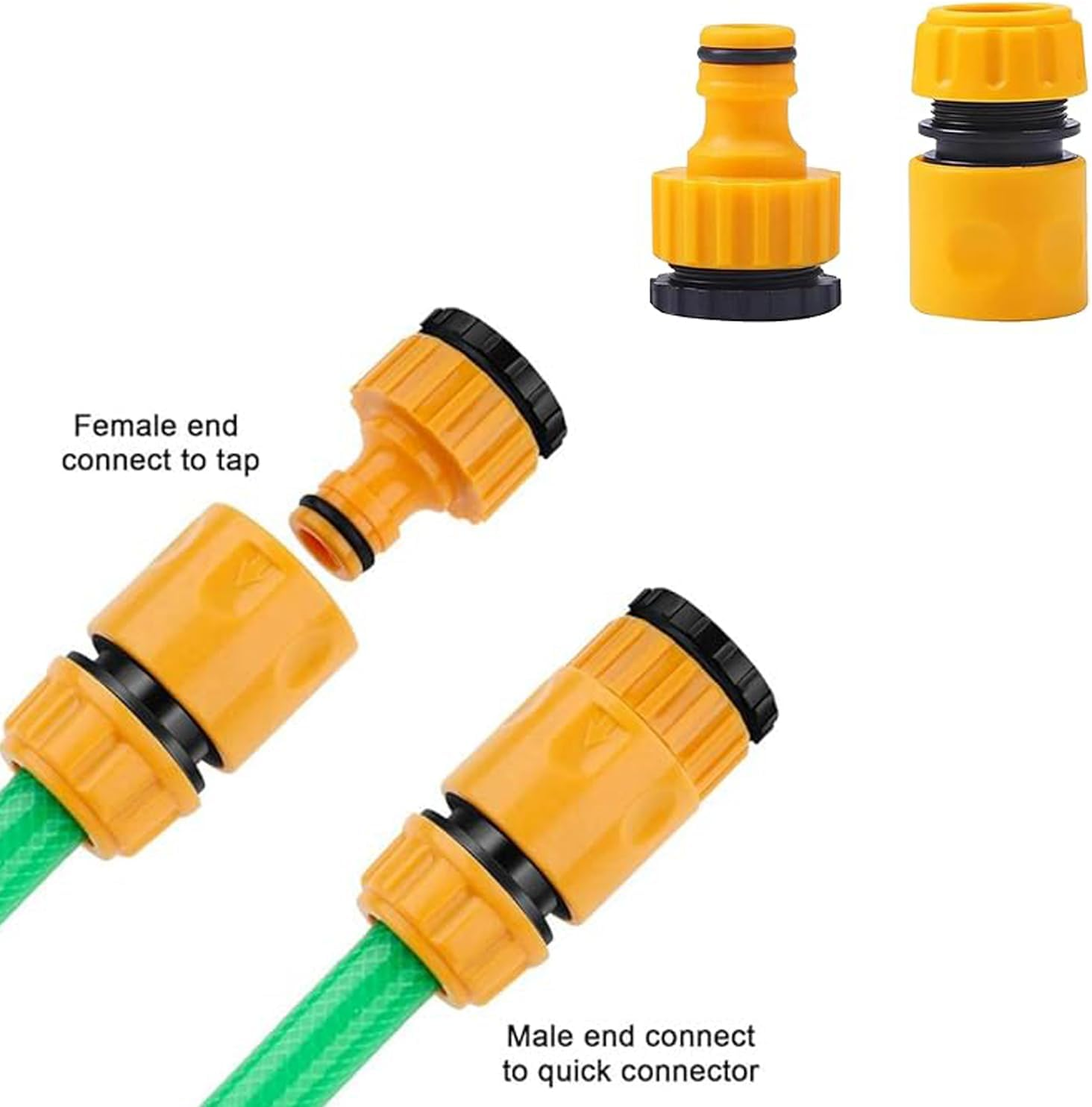 WEZCHUGHAOL 3/4 Inch Hose Pipe Adaptor, Garden Water Hose Nozzle Connector, BSP Threaded Quick Connect Fittings for Car Washg image number 5