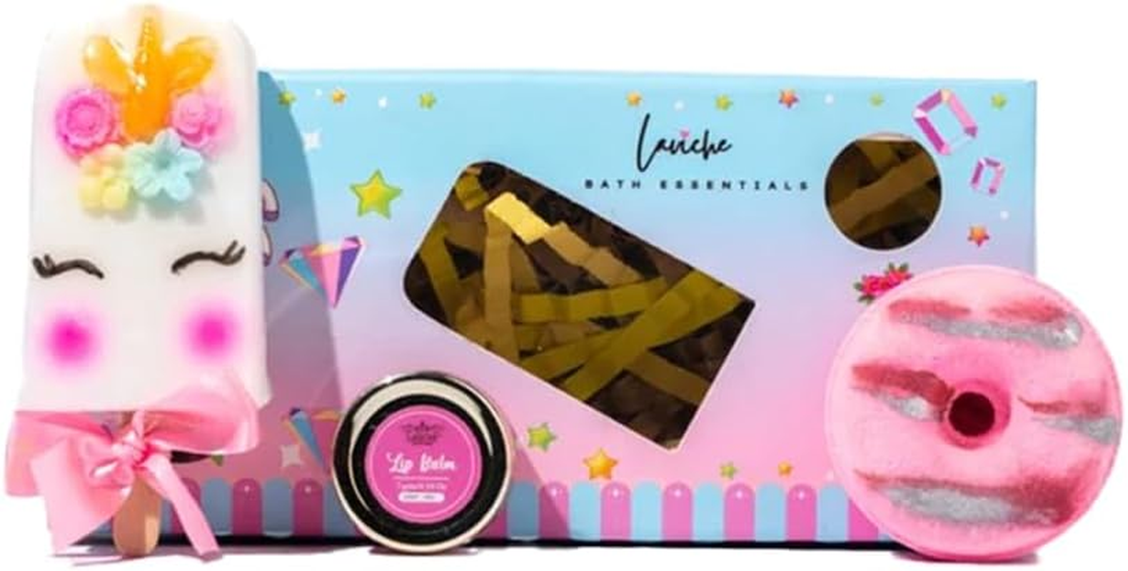 Laviche Bath Essentials Unicorn Soaps Combo(3 Unicorn Soaps, Ingredients-Shea Butter, Glycerin, Goat Milk, Pure Essential Oils)|Bath and Beauty Soap