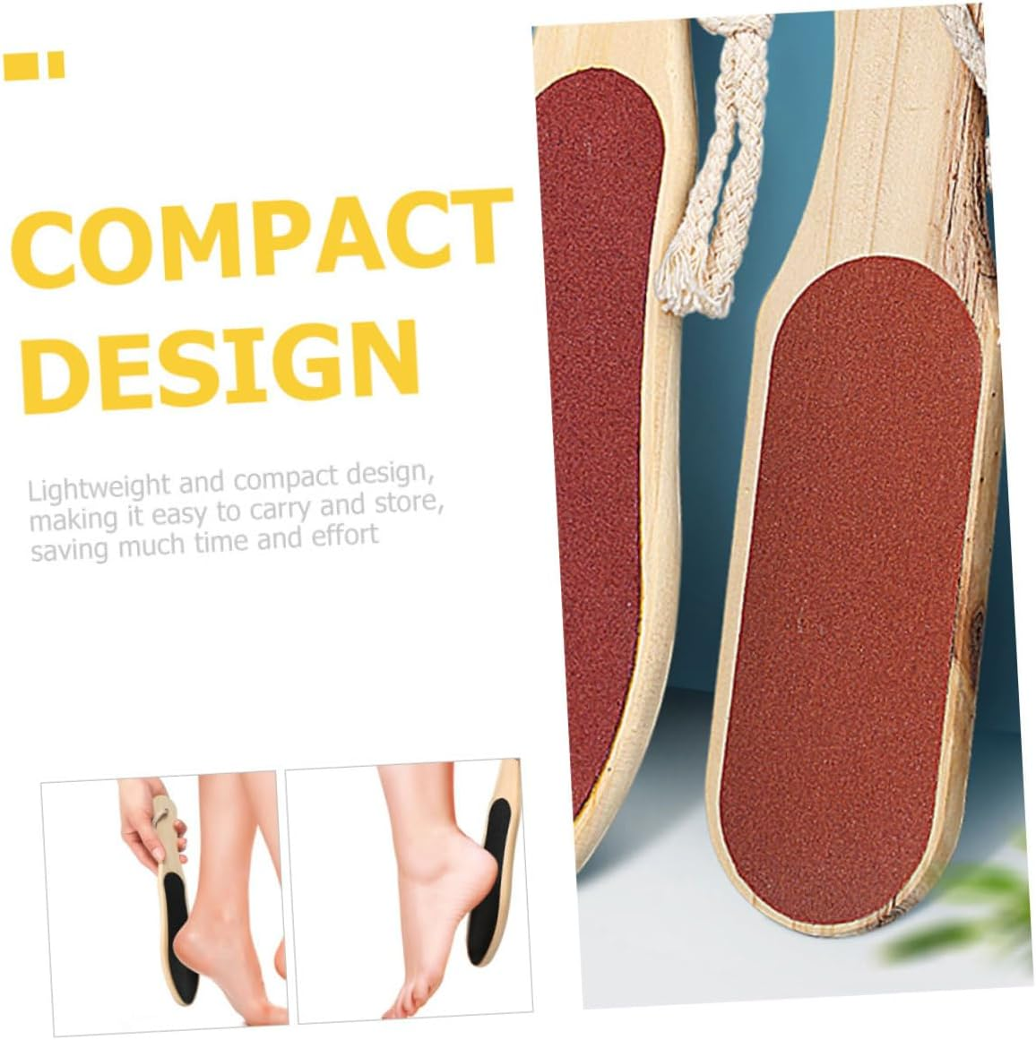 Ipetboom 2Pcs Ergonomic Foot Scrapping Boards Foot Care Files Reusable Dead Skin Removers image number 3