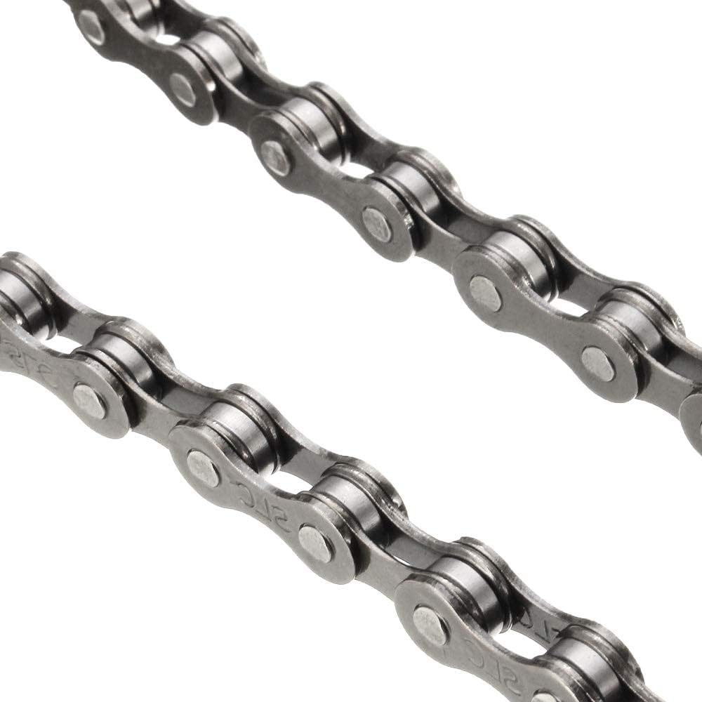 6/7/8-Speed Bicycle Chain Adjustable Cycle Bike Chain 1/2 X 3/32 Inch 116 Links for Mountain Road Cycling (4.9Ft) image number 2
