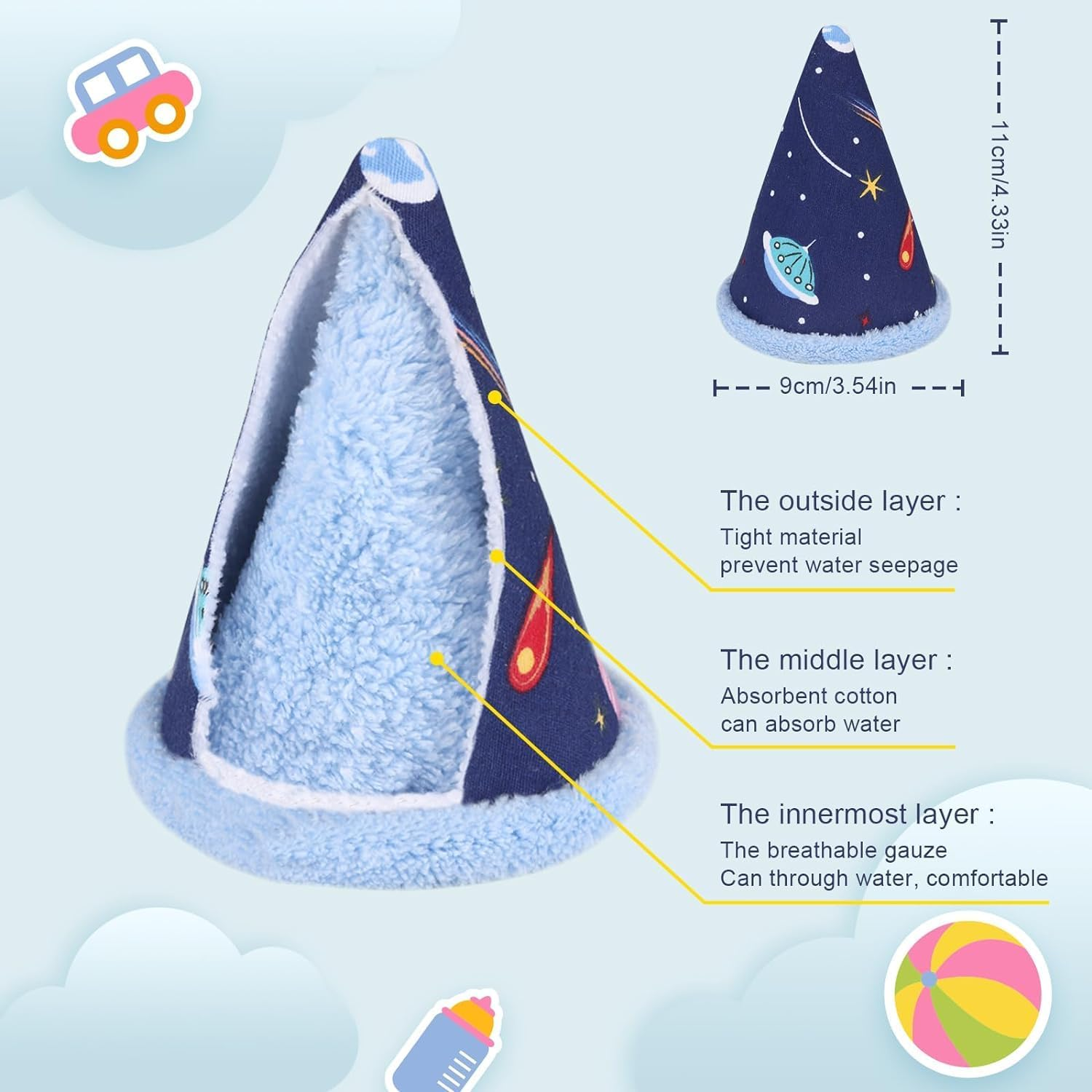 Pee Covers Baby Boy, Reusable Pee Cap Diaper Changing Accessory for Baby Boys image number 2