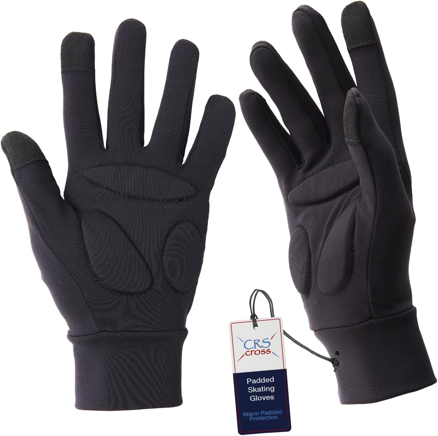 CRS Cross Figure Skating Gloves - Warm Padded Protection for Practice, Competition, or Testing/Examination