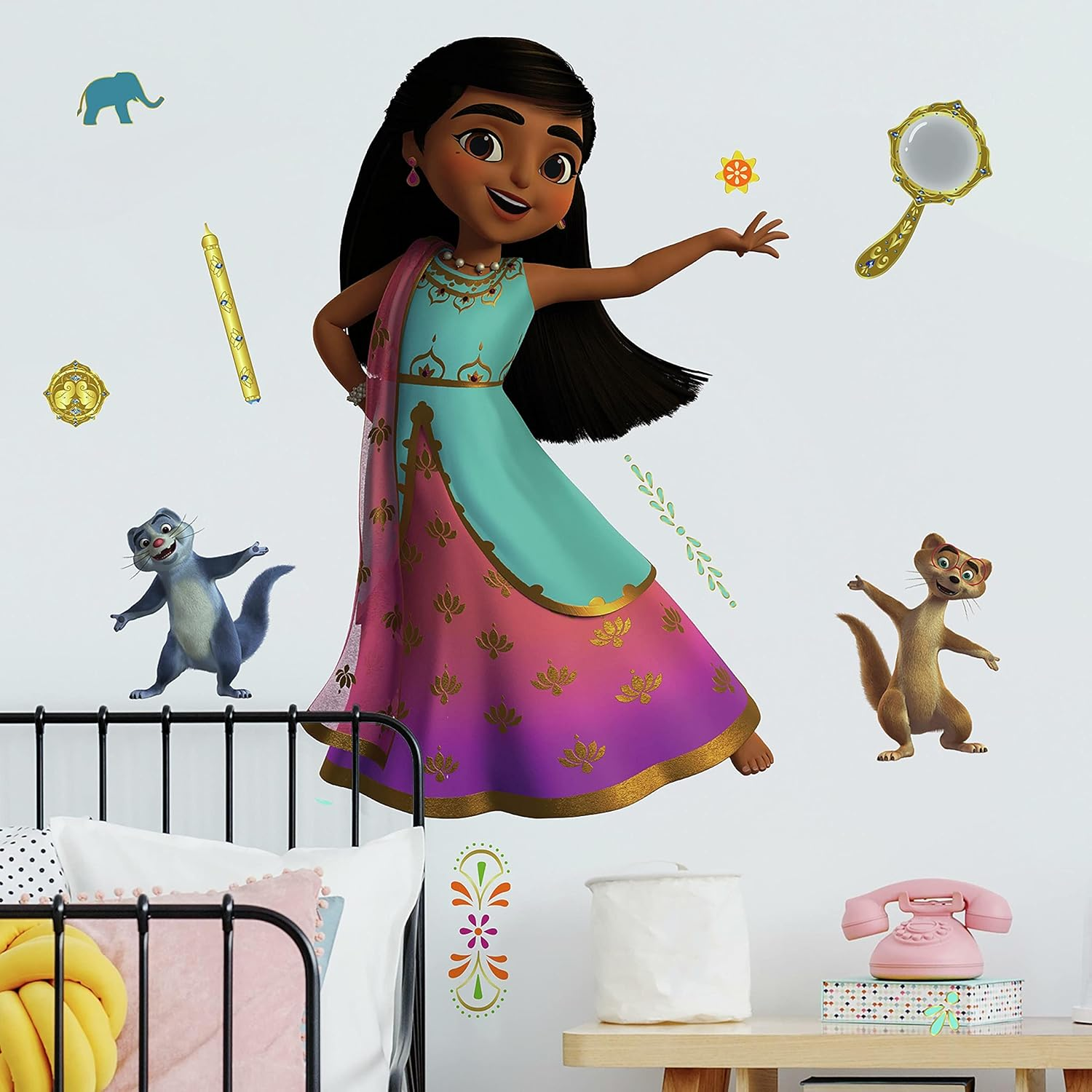 Roommates RMK4697GM Mira: Royal Detective Peel and Stick Wall Decals image number 1