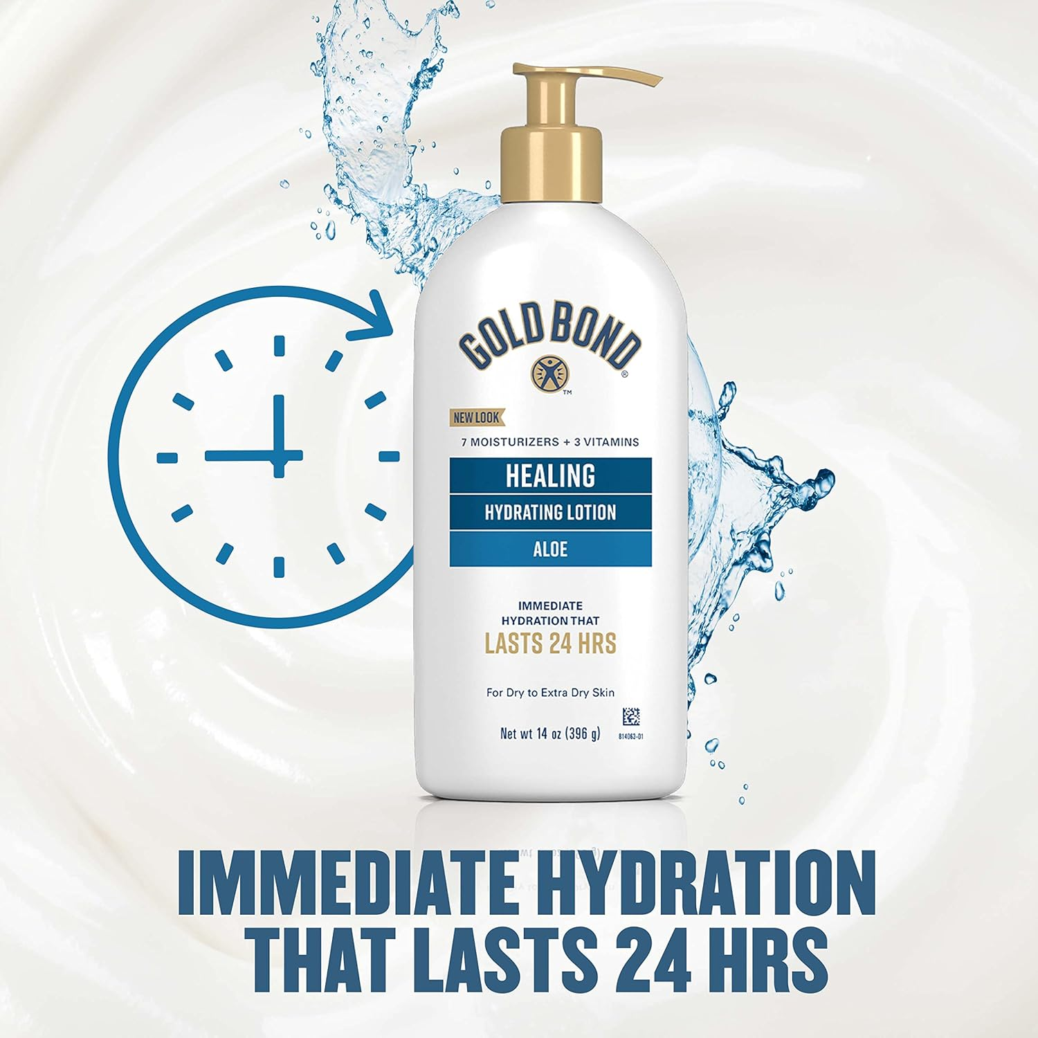 Gold Bond Ultimate Healing Skin Therapy Lotion for Dry Skin, Aloe, 14 Ounce Pump image number 3