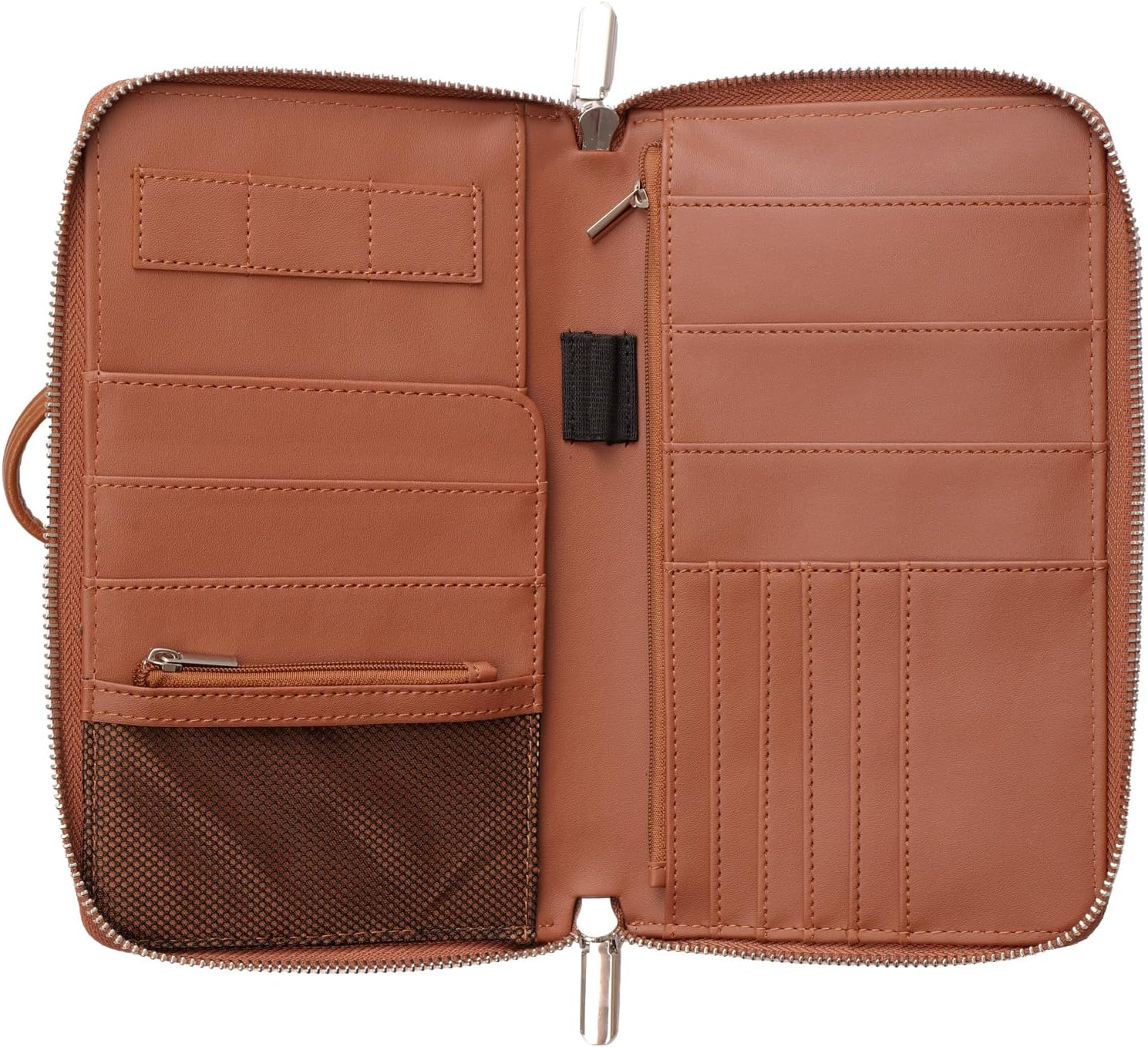 RFID Blocking Family Passport Holder Wallet 6,Premium Leather Travel Document Organizer for Women and Men,Travel Wallet for Credit Card(Brown)