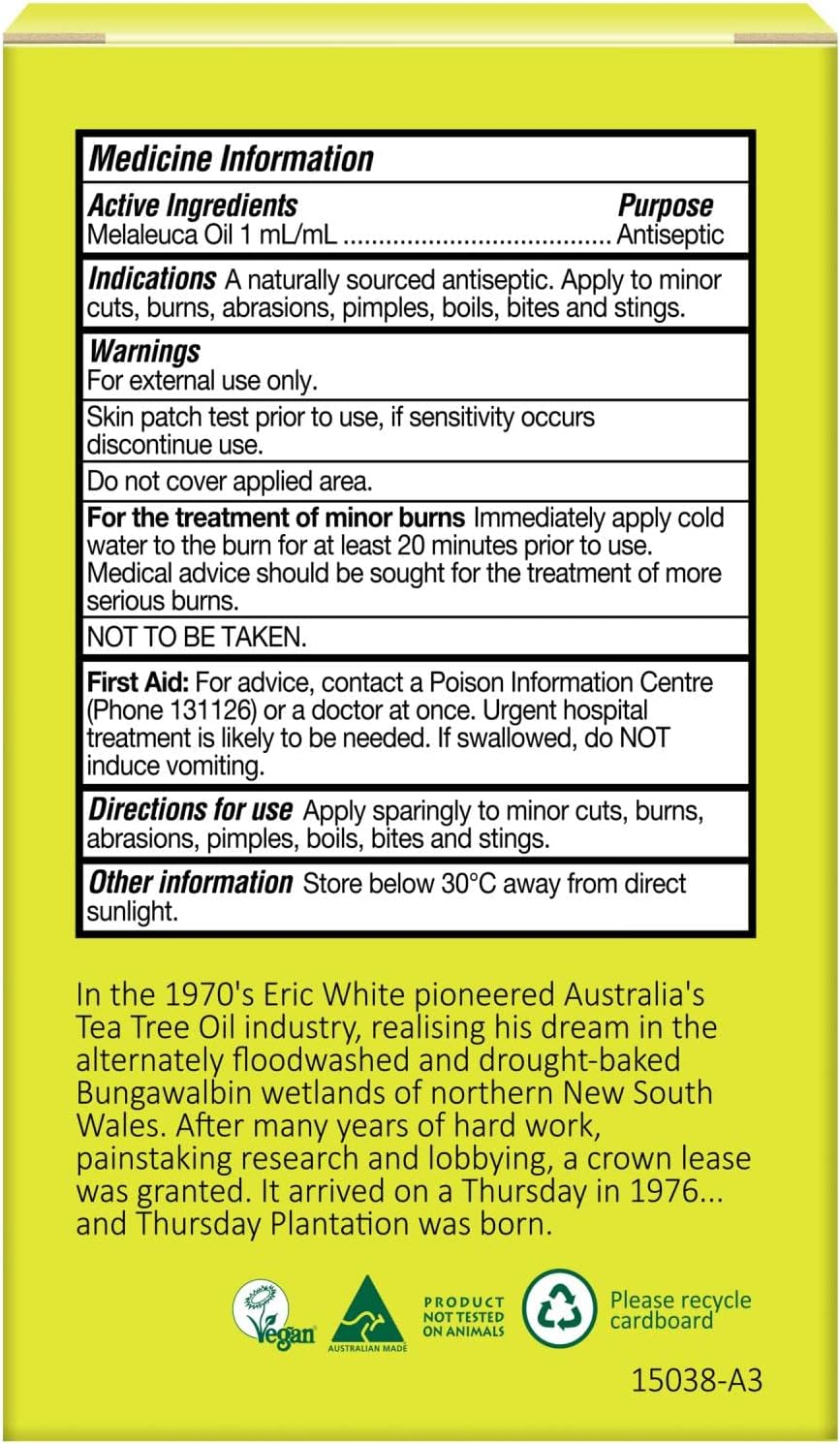 Thursday Plantation 100 Percent Pure Tea Tree Oil 50 Ml image number 3