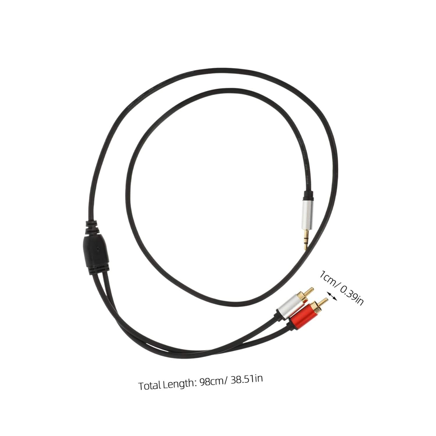 Angoily 2Pcs Audio Cable Adapter Cord for Phone Stereo Aux Cord Splitter Cable to Dual Connector for Home Theater System image number 4