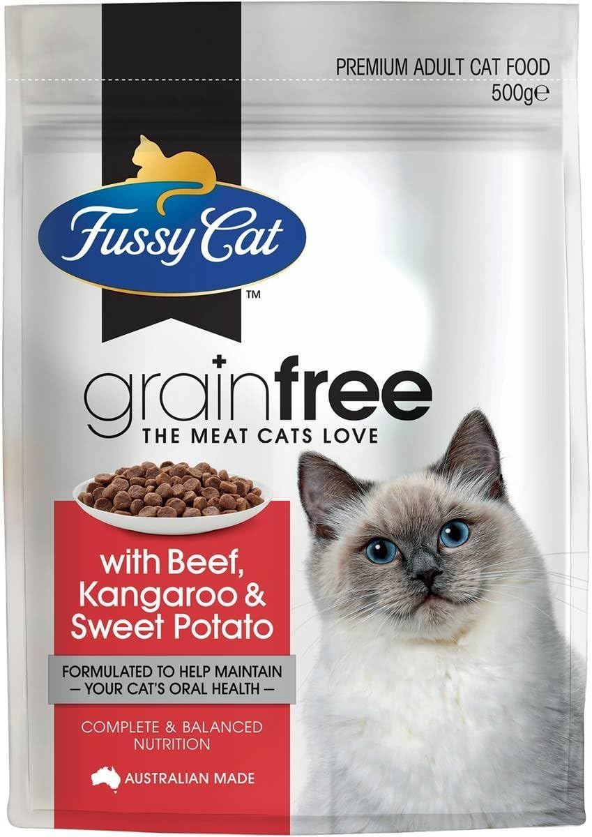 Fussy Cat Grain-Free Beef Kangaroo and Sweet Potato Dry Cat Food 500 G image number 1