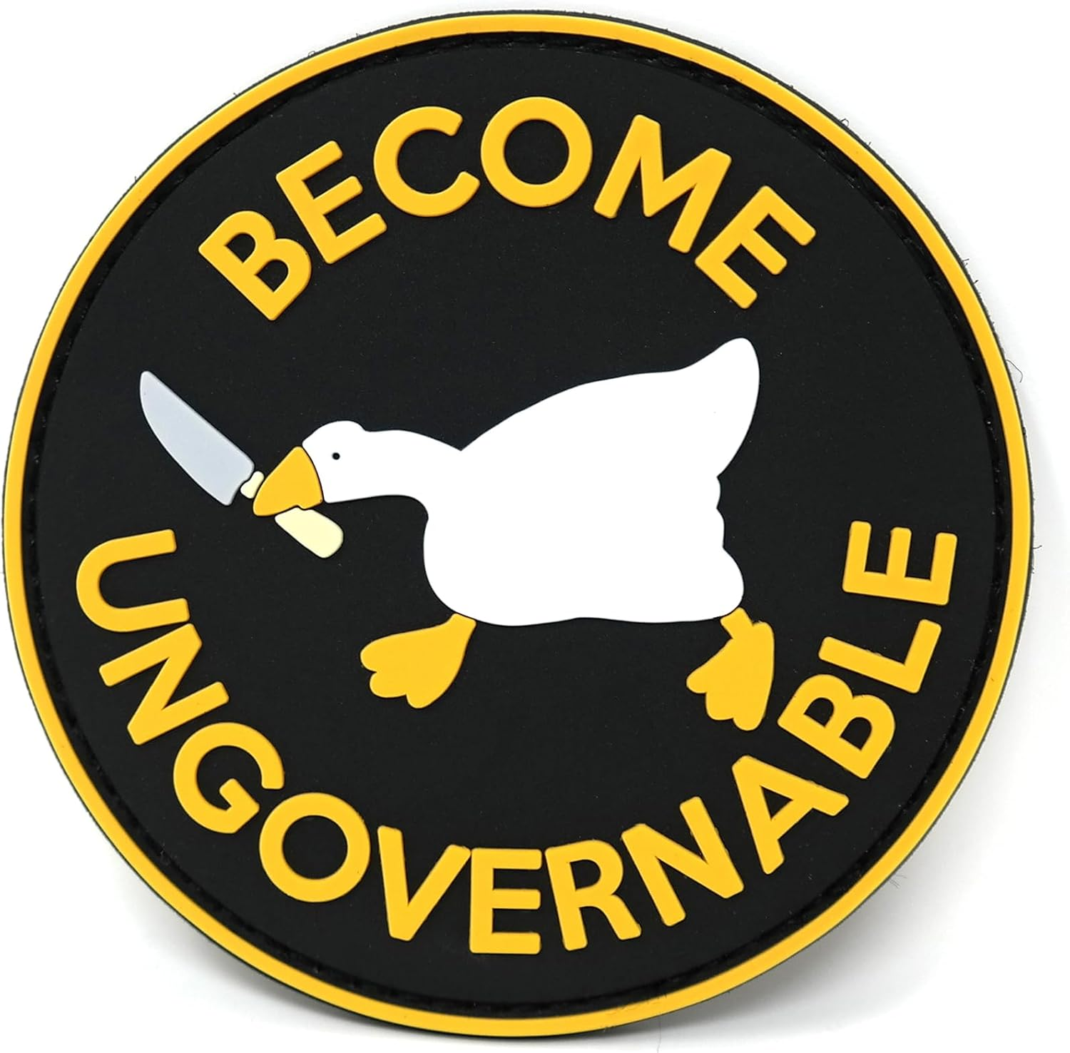 Become Ungovernable Goose with Knife Hook and Loop Patch | Funny Tactical Patch image number 1