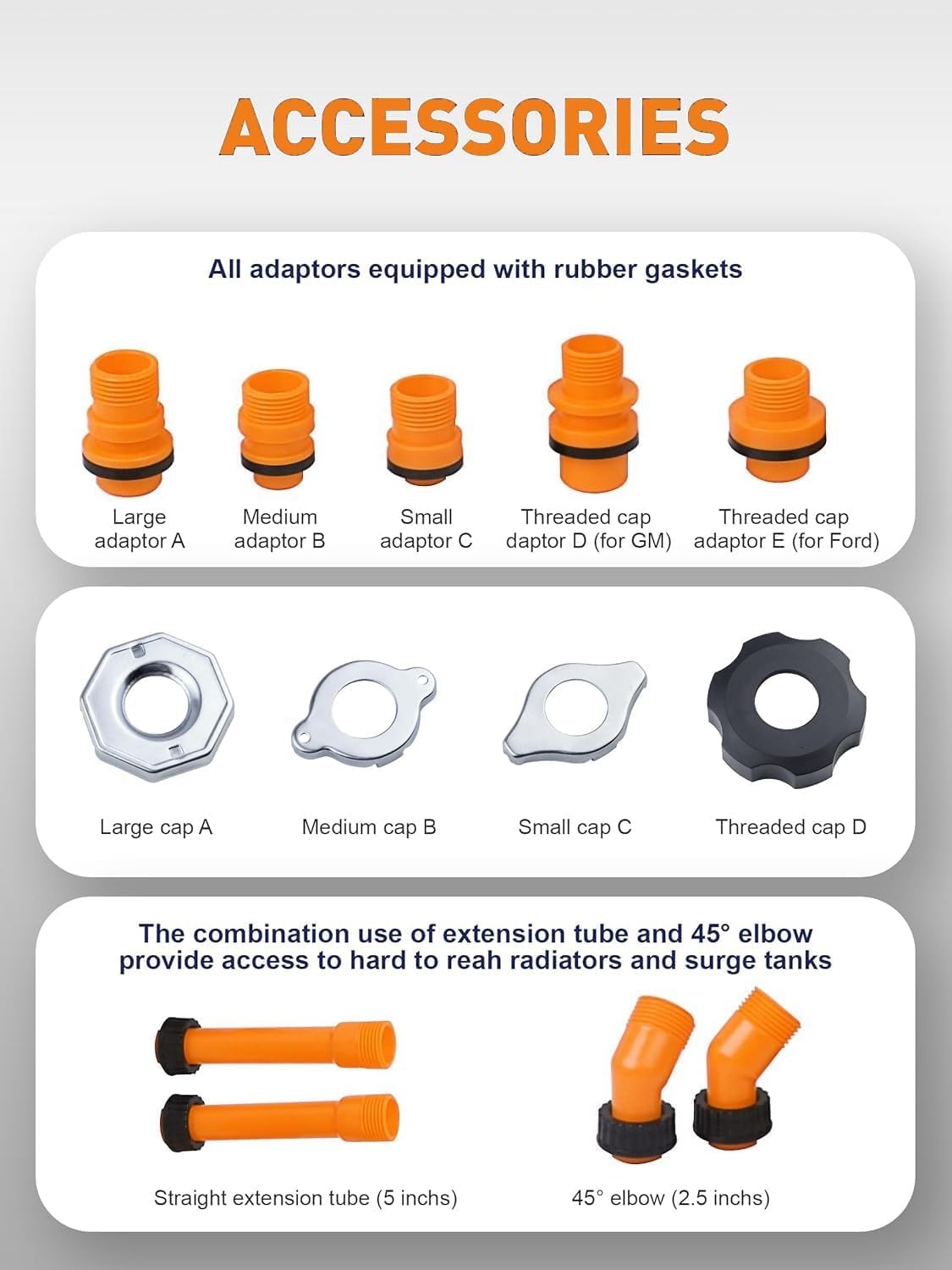 No-Spill Coolant Funnel Kit, Spill Proof Funnel Bleeder with Adapters Valve Switch and Handle, Car Coolant Refill Tool, Universal Fitment Applicable to Any Vehicle image number 3