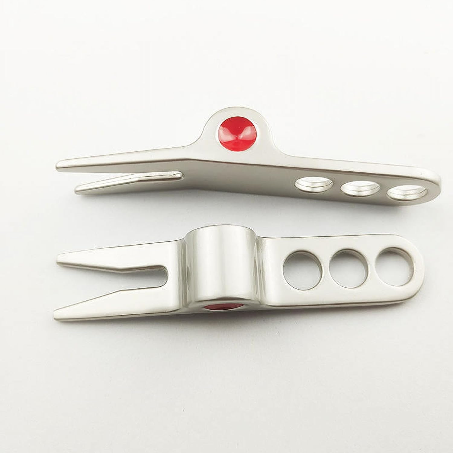 Calsgkspray 1 Pc Silver Golf Ball Fork Pivot Divot Repair Tool Compatible Divot Tools, Golf Divot Tools, On-Course Accessories