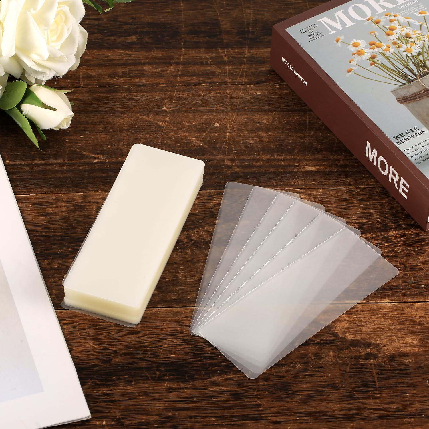 200Pcs Bookmark Laminating Pouches, 2.36X6.29 Inch Hot Laminating Pouches 5 Mils Clear Bookmark Sleeves Thermal Laminating Pockets for Book Lovers Nature Lovers image number 1