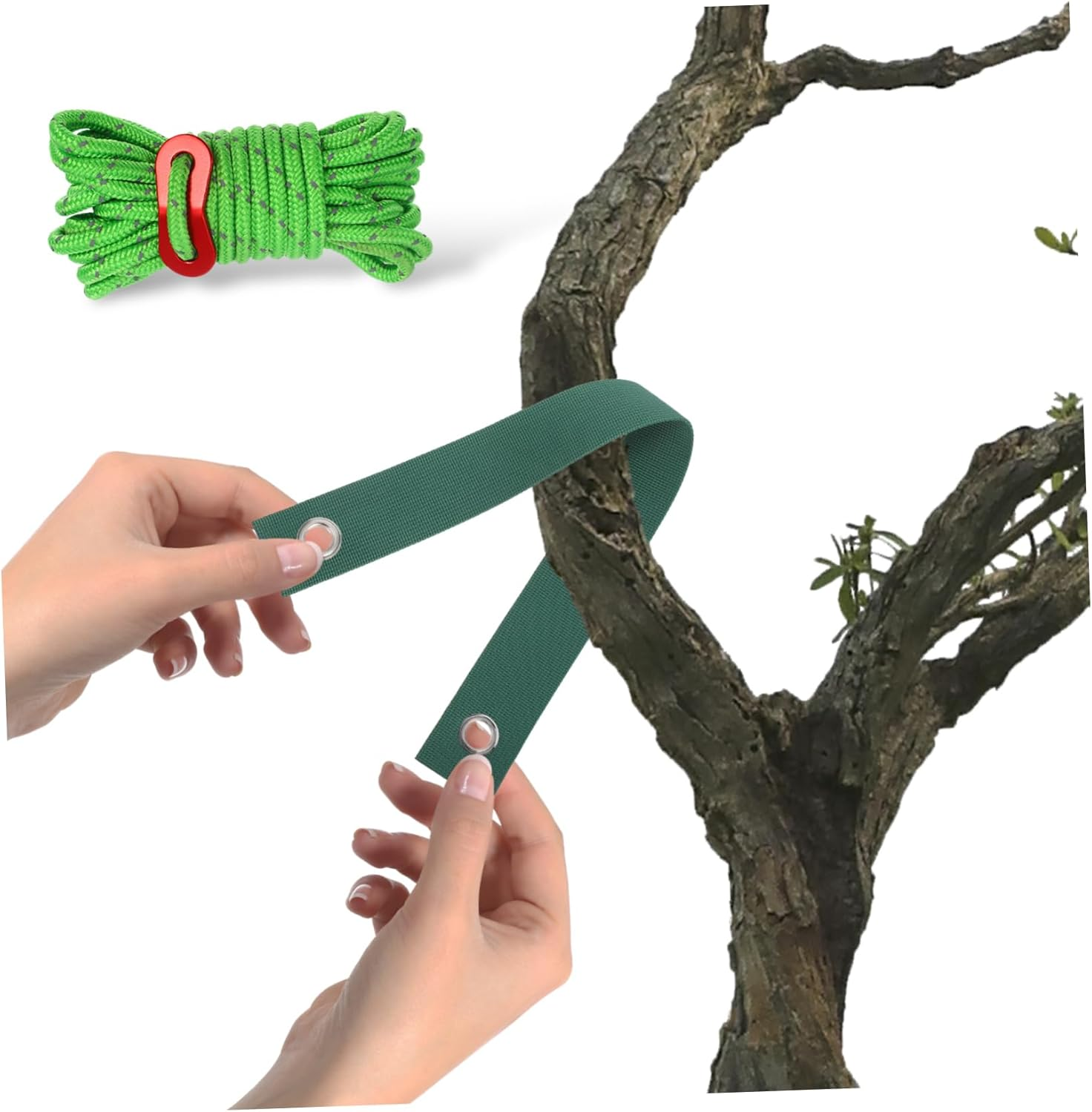 KONTONTY 3Pcs Tree Support Straps Stakes Straps Windproof Fixing Belts Tree Tie Kit for Gardening image number 6