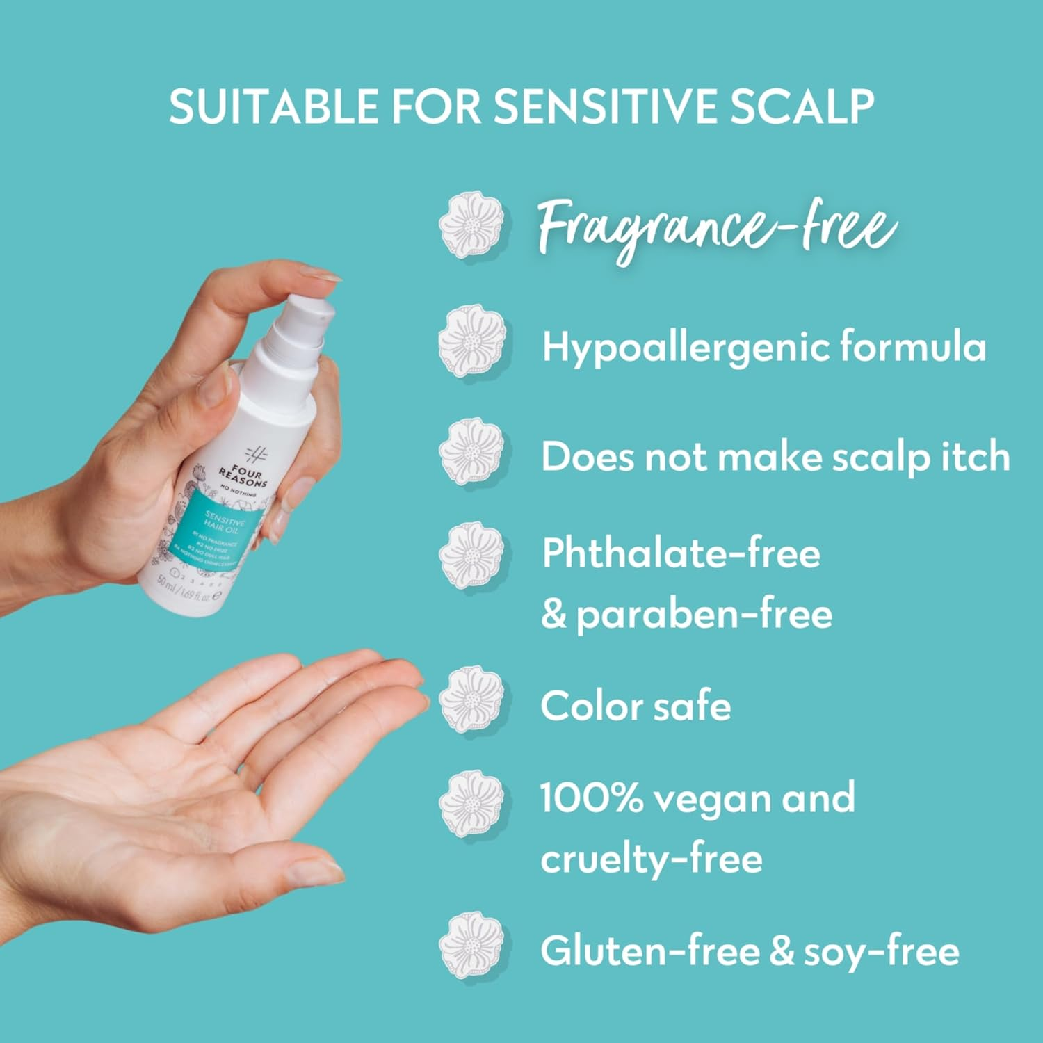 No Nothing Hair Oil - Weightless Vegan Hair Serum for Curly, Frizzy, Damaged or Dry Hair. Smoothing anti Frizz Hair Care Control Products. Paraben and Sulphate Free, Fragrance-Free image number 6