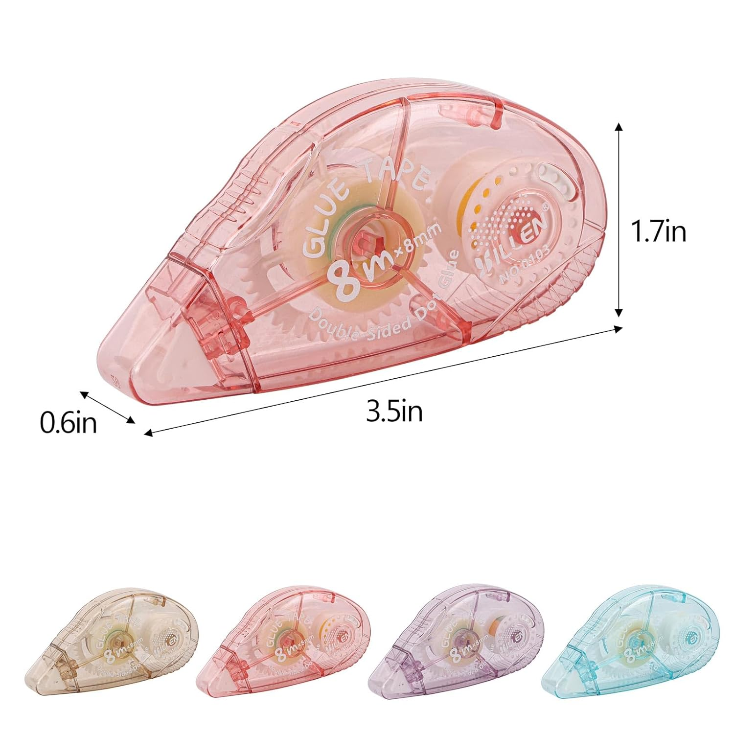 Acdesign Scrapbook Tape,8Pcs Double Sided Tape Roller for Crafts,Glue Tape for Scrapbooking Photo Tape School Office Journaling Supplies image number 2