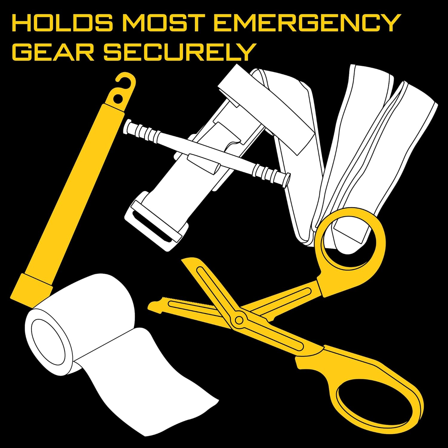 High Speed Gear Reflex IFAK System | Roll and Carrier | Medical Supply Holder (Black)