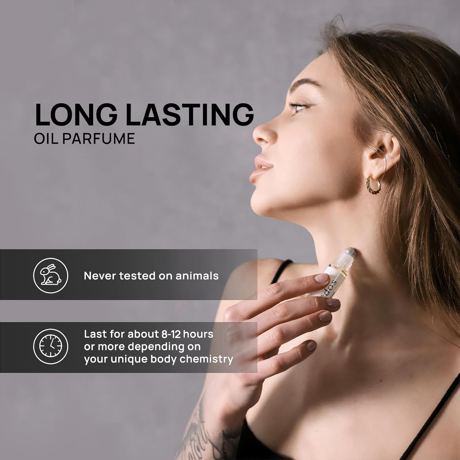 Asedos - Leathery Ambrox Perfume Oil | Inspired by LL Santal 33 | Rollerball | Unisex Attar Oil | Vegan, Paraben Free, Phthalate Free | Animal Cruelty Free | 10Ml 0.34 Fl Oz image number 3