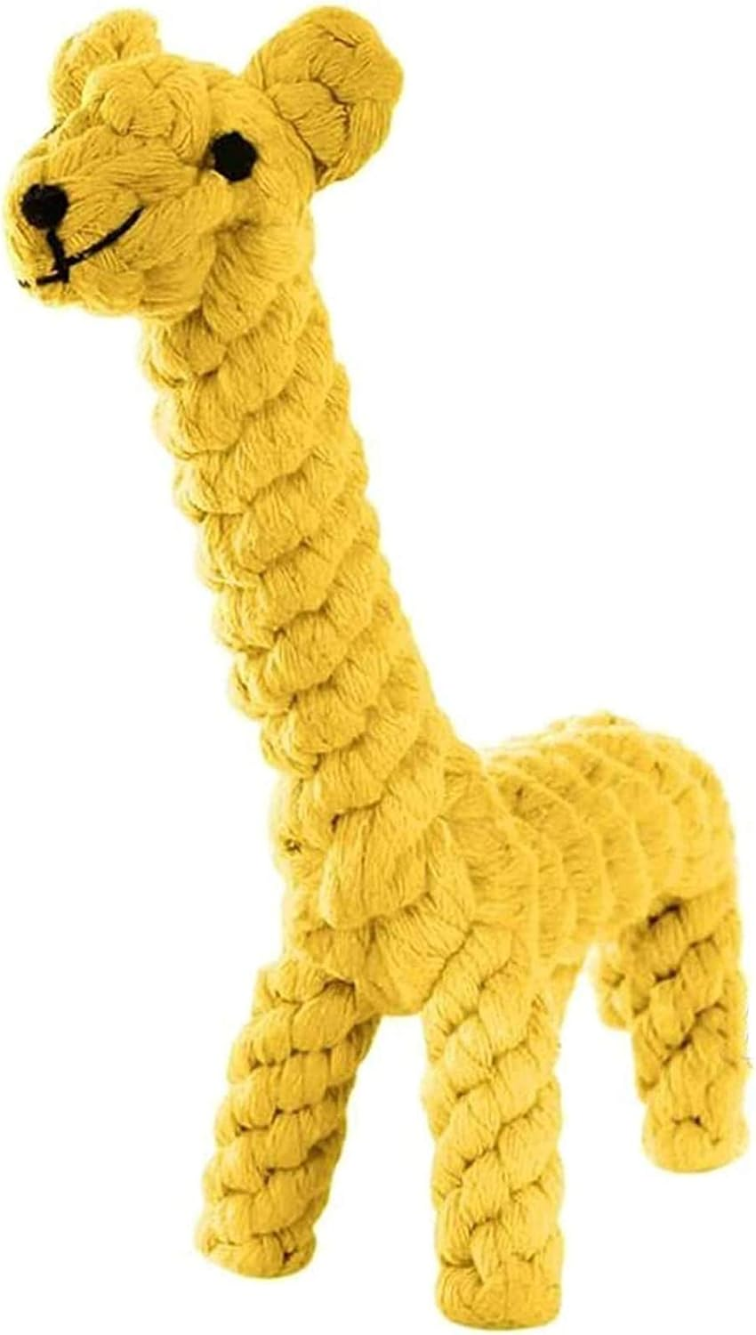 Baby Pet AINIMO Puppy Boredom Rope Toy, Cotton Natural Teeth Cleaning Chew Small Dog Toy (Giraffe) image number 2