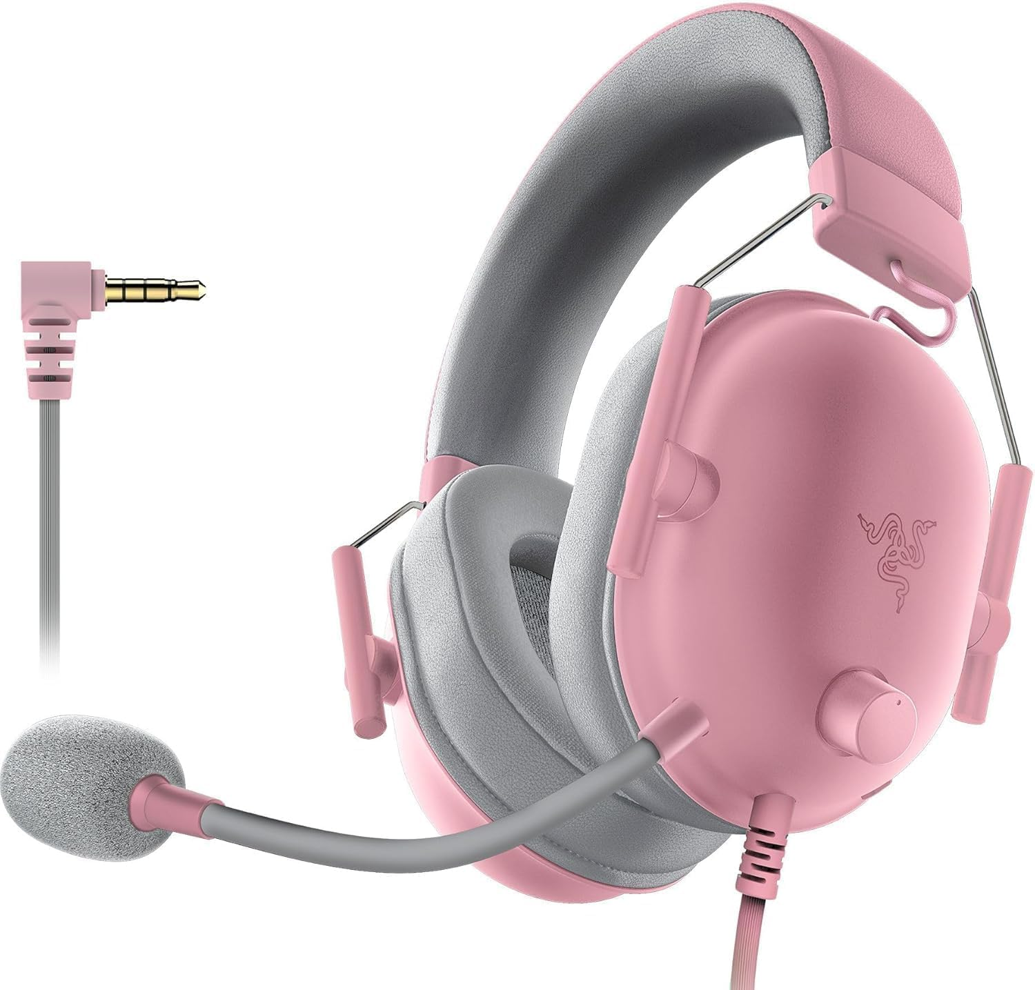 Razer Blackshark V2 X Playstation Gaming Headset: 50Mm Drivers - Cardioid Mic - Lightweight - Comfortable Noise Isolating Earcups - for PS5, Xbox Series X, PC, Switch via 3.5 Mm Jack - Quartz Pink