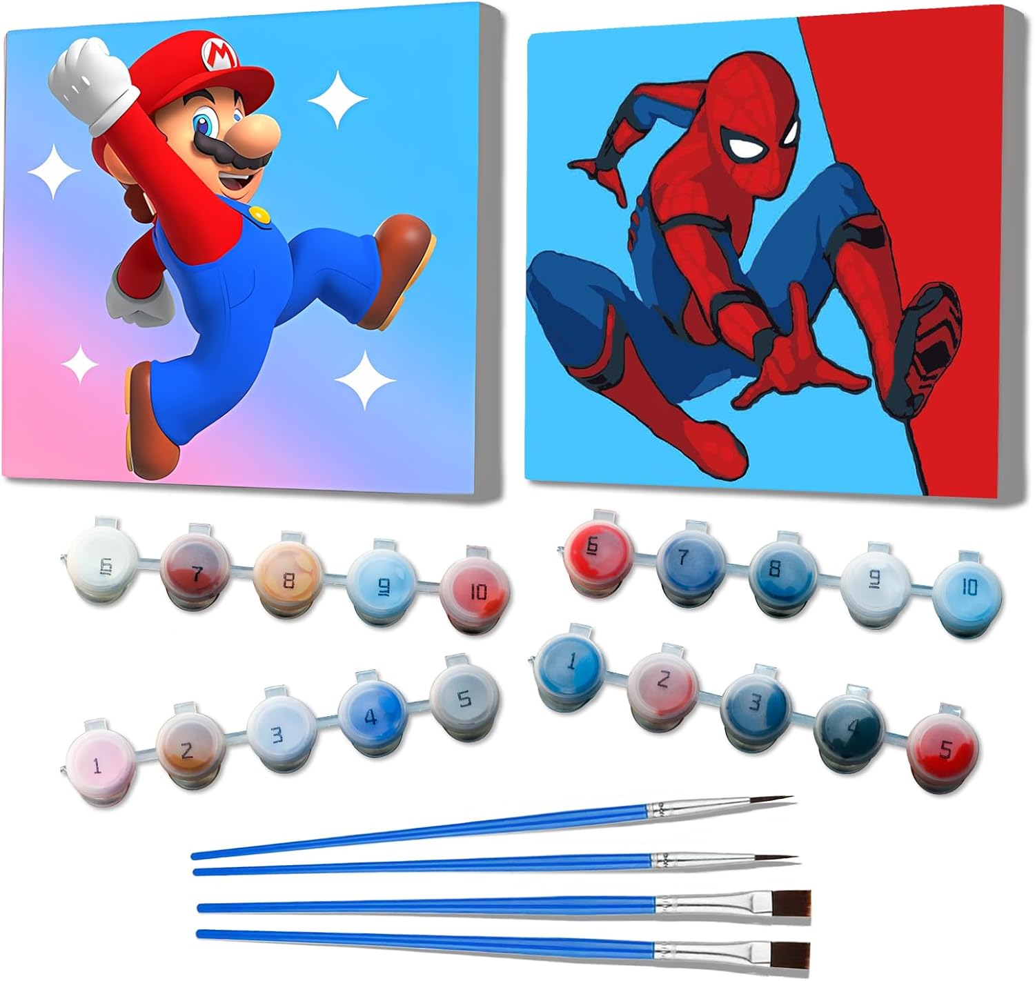 QDUODUO Football Painting by Numbers with Frame for Adults Beginners and Children from 6 Years, LM10 Football Paint by Numbers with Canvas Brushes Acrylic Pigment, 20 X 20 Cm Small DIY Hand-Painted