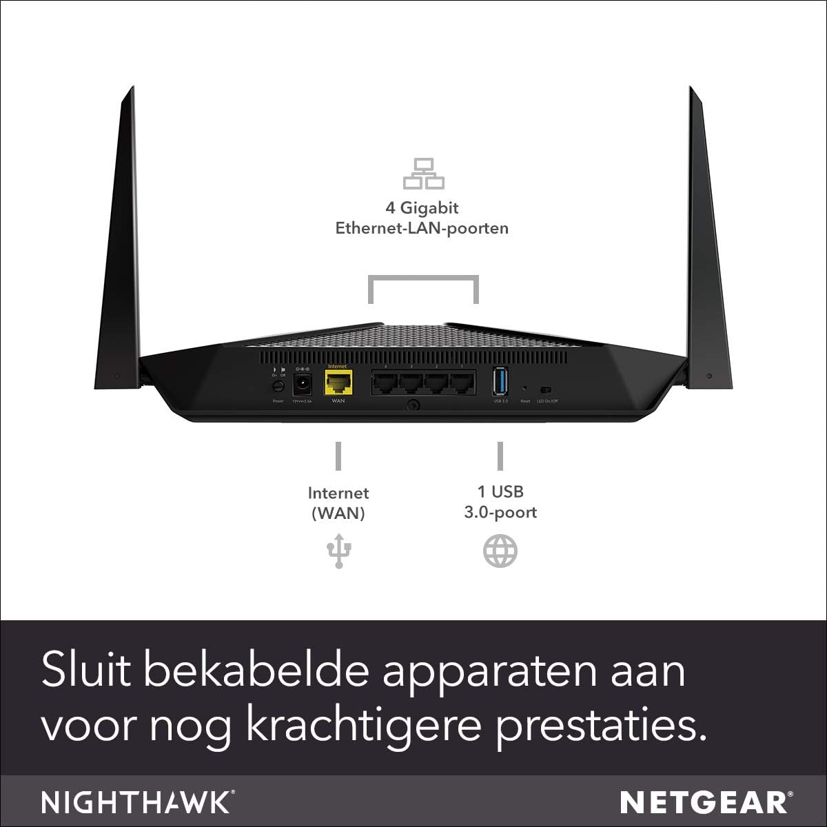 NETGEAR Nighthawk 4 Stream AX4 Wifi Router (RAX40) - AX3000 Wifi (Speeds up to 3Gbps) | Coverage up to 100 M&sup2; image number 2