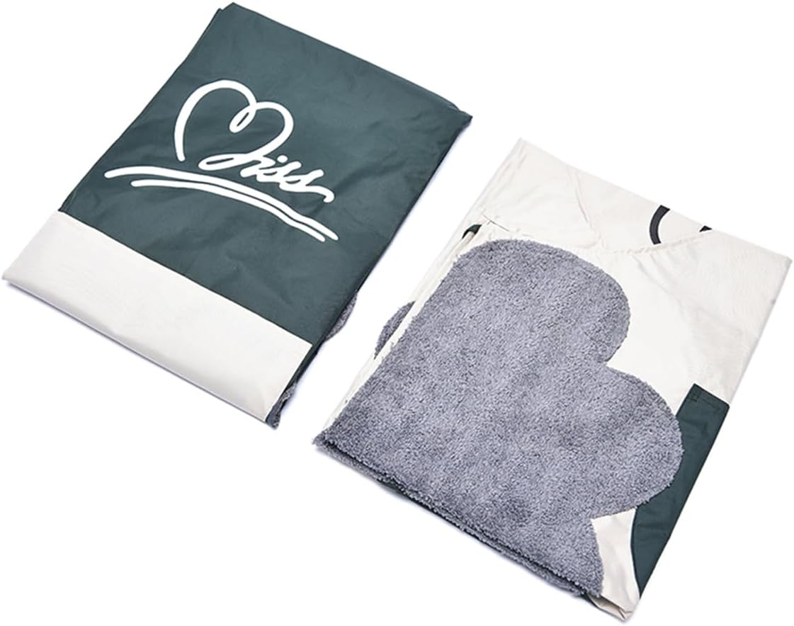 2 Pack Kitchen Cooking Aprons, Waterproof and Oil-Proof Wipe-Able Hand Apron, Chef Apron with Pockets for Women Men Beige image number 2