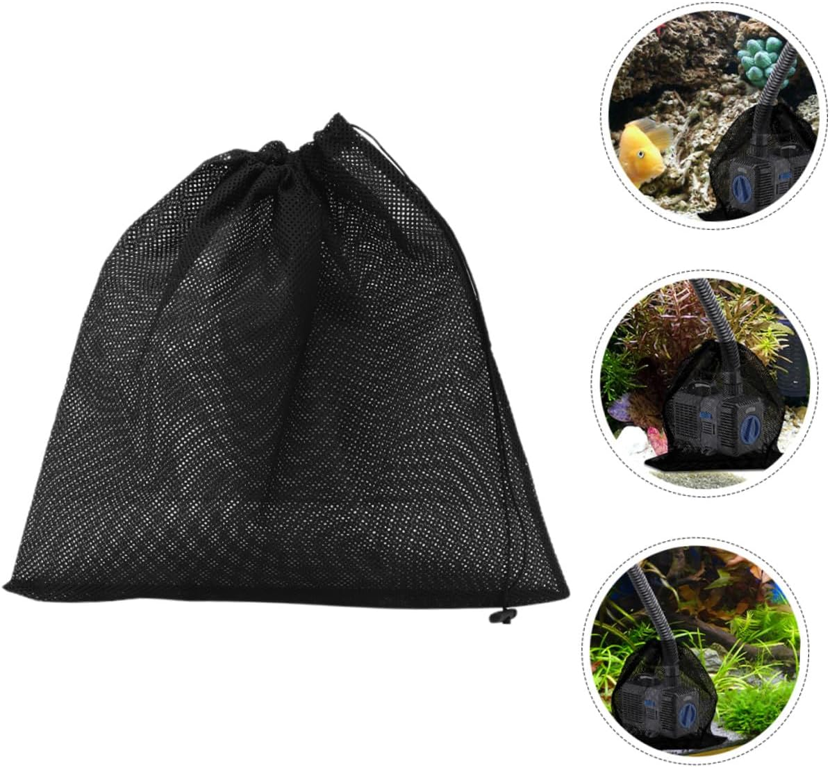 4Pcs Pump Barrier Mesh Bags with Drawstring Filter Bags for Swimming Pool Pumps Prevents Clogging Easy to Clean Suitable for Fish Tank
