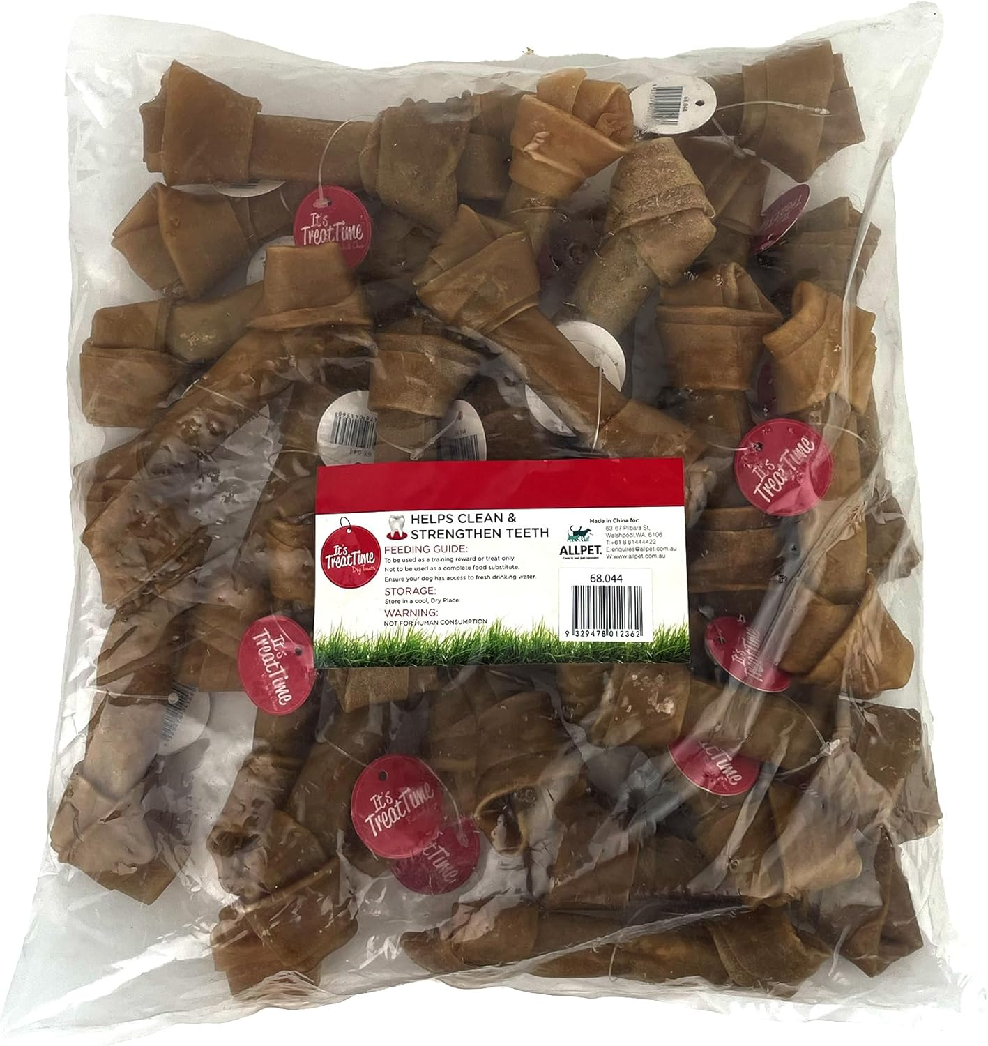 It'S Treat Time Dog Rawhide Bone Knot Natural 16Cm (25 Pack) - Long-Lasting Dog Treats, Dental Chews for Dogs, Teeth Cleaning, Tartar Control, Oral Health image number 3
