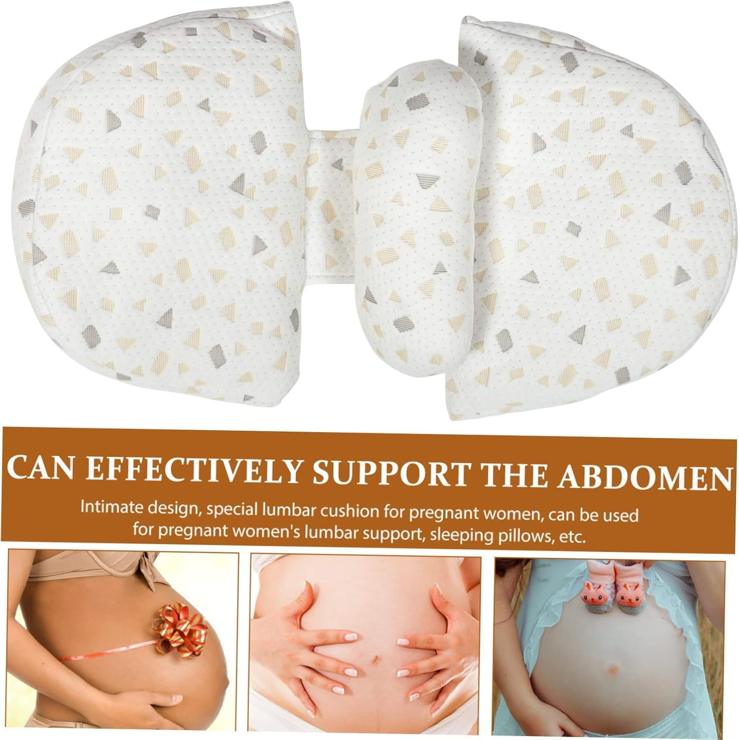 Andwoork Pregnancy Pillow, Soft Pregnancy Body Pillow, Maternity Pillow Support for Back, Belly, Maternity Pillow for Pregnant Women, Adjustable and Detachable(White) image number 6