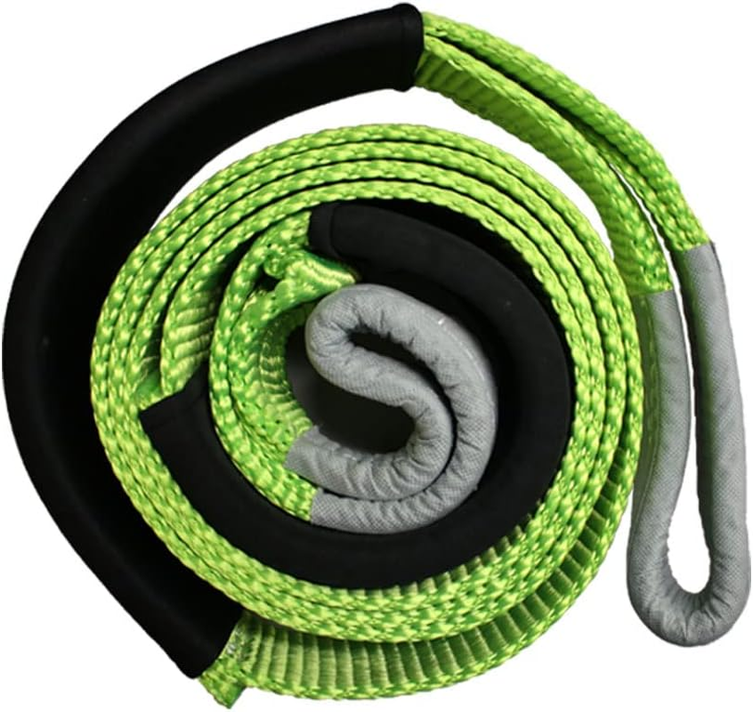Recovery Tow Strap 12000KG 3Mx75Mm Equalizer Bridle Strap Tree Trunk Protector in Green