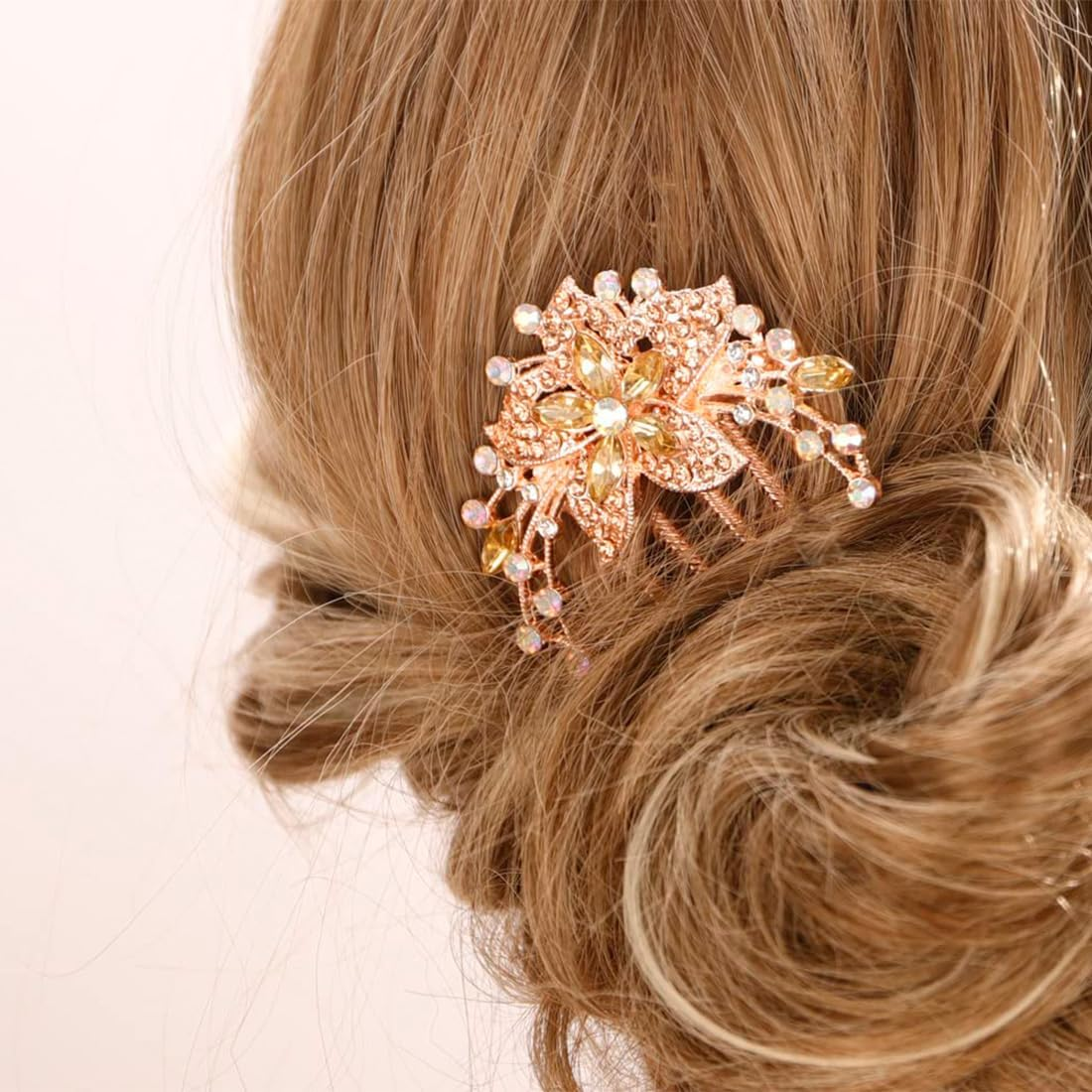 JEYORZY Hair Accessories, Bridal Hair Accessories, Wedding Hair Accessories, Hair Side Combs French, Wedding Hair Comb for Women, Girls, Gift Bride image number 4