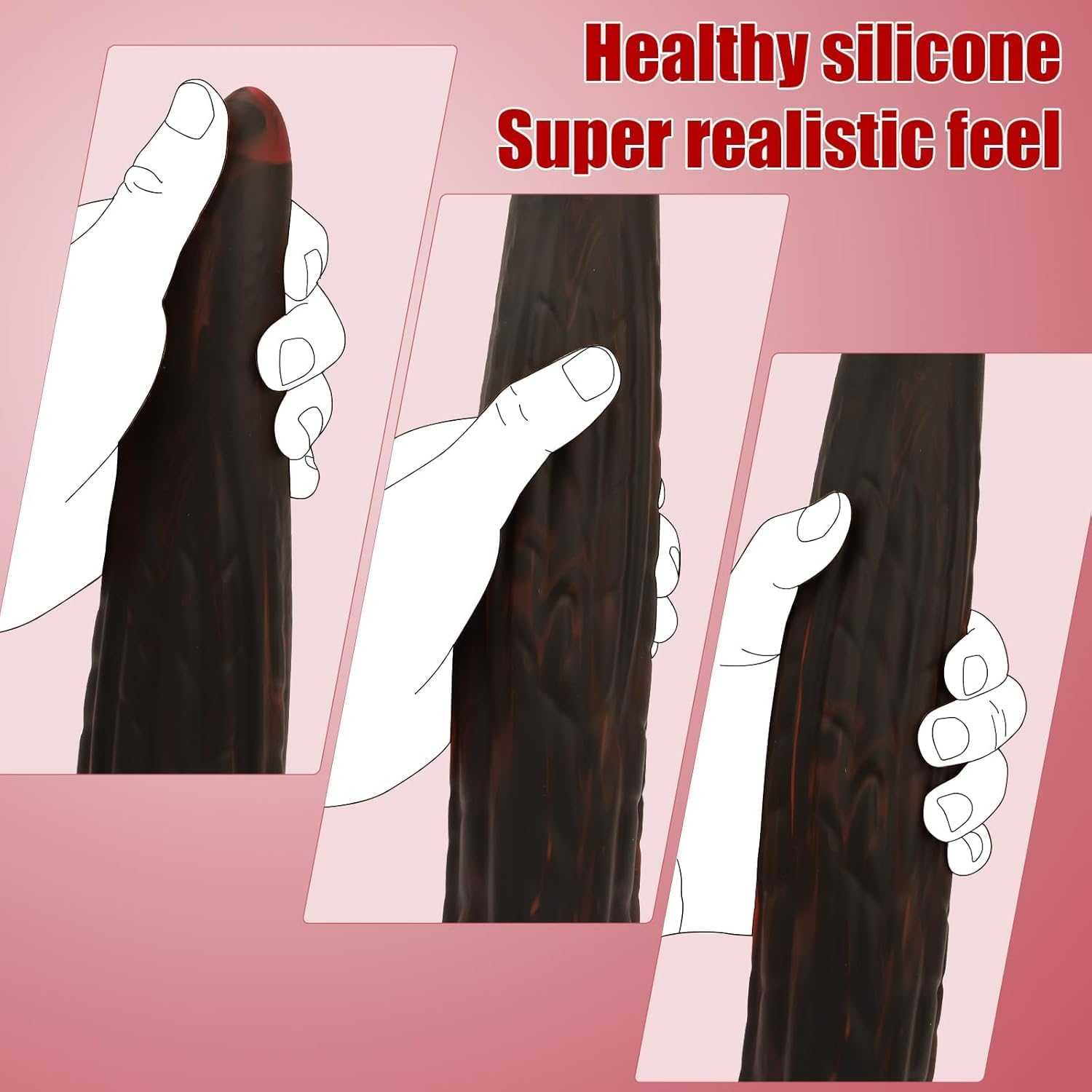 14.5 Inch Long Anal Plug Dildo Sex Toys, Huge Fantasy Dildo Butt Plug with Strong Suction Cup, Realistic Silicone Thick G Spot Dildos Monster Anal Toys for Men Women image number 5