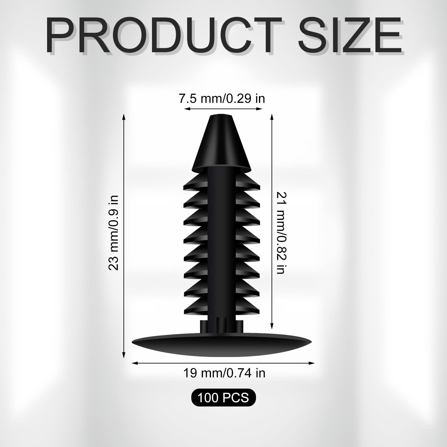 Pack of 100 Laser Honeycomb Pins, Honeycomb Laser Bed Attachment Accessories for Needle Laser Engraver for 7.5 Mm Honeycomb Grid Replaces Honeycomb Laser Bed Accessories (Black) image number 6