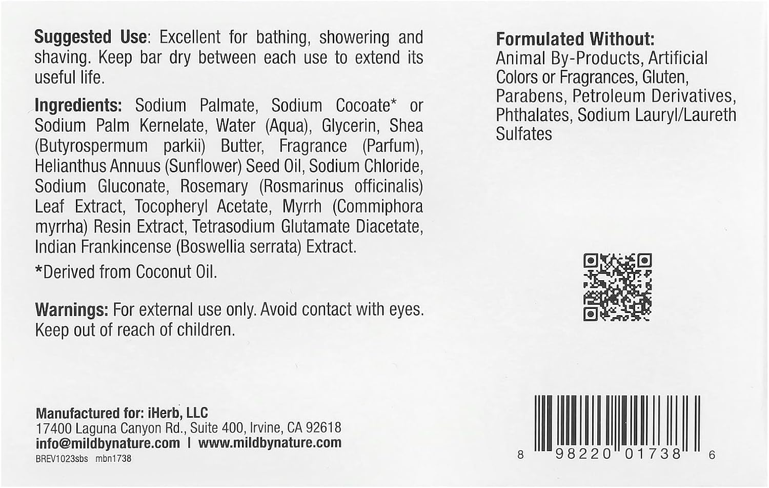 Mild by Nature Raw Shea Butter Bar Soap, 5 Oz (141 G) image number 3