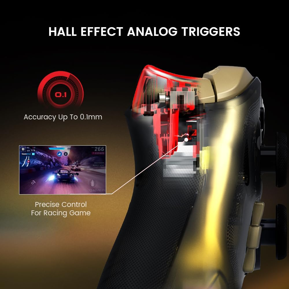 Gamesir Kaleid Flux Enhanced Wired Controller for Xbox, RGB Lighting and Hall Effect Joystick, Compatible with Xbox Series X|S, Xbox One, Windows 10/11 PC - Officially Licensed image number 3