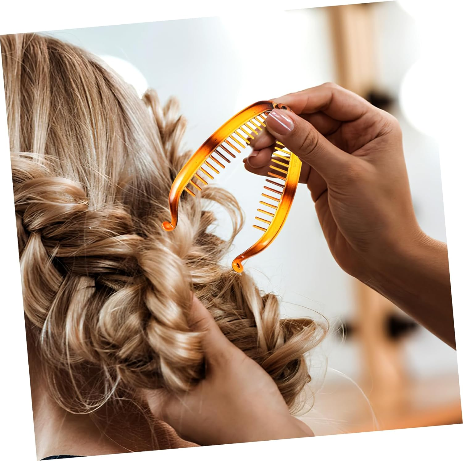 ASAKKURA 18 Pcs Banana Hair Clips Vintage Style Hair Accessories for Women Secure Hold Lightweight Clips for Ponytails Buns and Updos image number 2