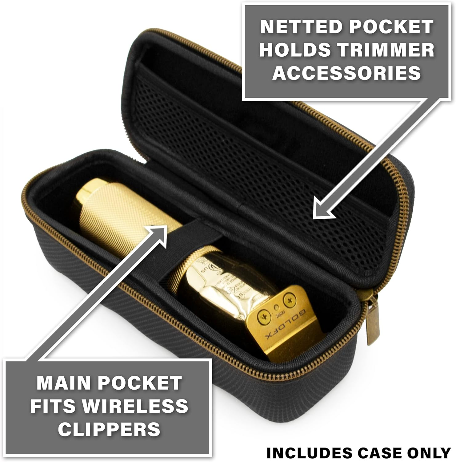 CASEMATIX Cordless Clipper Barber Case Compatible with Babyliss Hair Clippers, Trimmers and More up to 6.75 Inches - Travel Case for Hair Stylist Supplies Does No Fit Larger Clippers - Case Only, image number 2