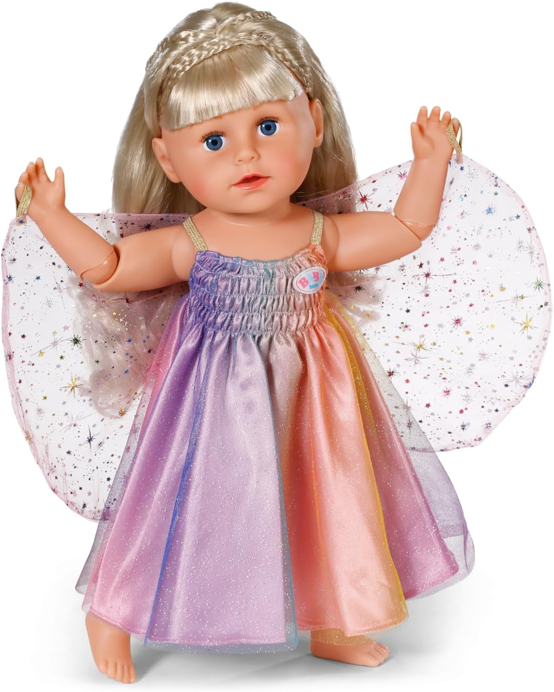 BABY Born Rainbow Dress, Doll Dress with Wings and Glitter for 43Cm Dolls, for Children Aged 3+, 836132 Zapf Creation image number 3