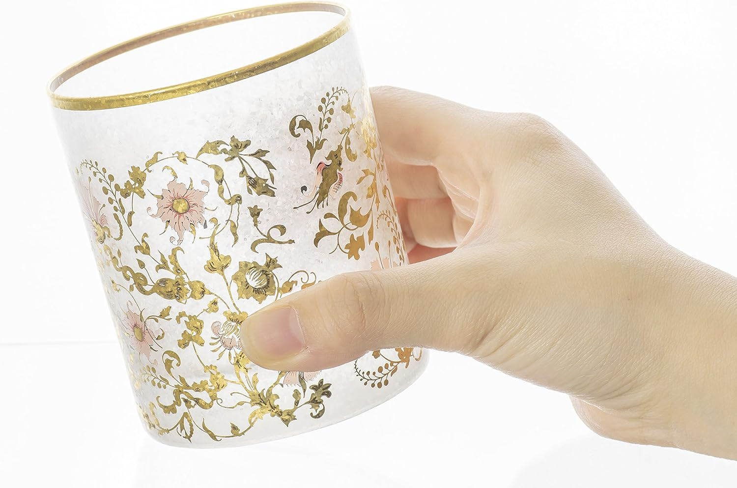 ADERIA S6102 El Dorado Rock Glasses, Pair Set, Arabesque Gold, 10.1 Fl Oz (300 Ml), Made in Japan, Presentation Box, Father'S Day, Mother'S Day, Respect for the Aged, Whiskey Glasses, Stylish, Birthday, 60Th Birthday, Celebration, Men'S, Birthday Gift, Thin, Retirement, Wedding, Shochu, Whiskey Glass