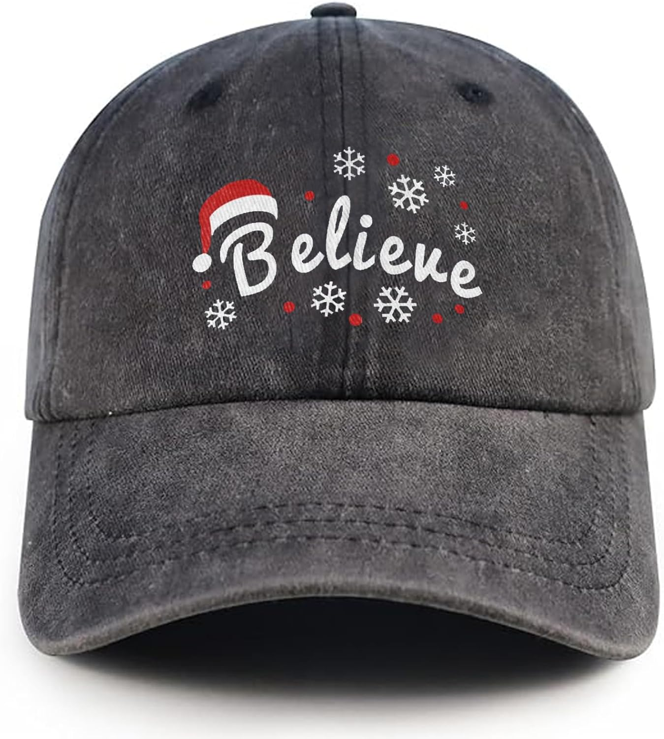 Christmas Baseball Cap Christmas Hat for Men Women Unisex Adult Vintage Washe Adjustable Santa Hat