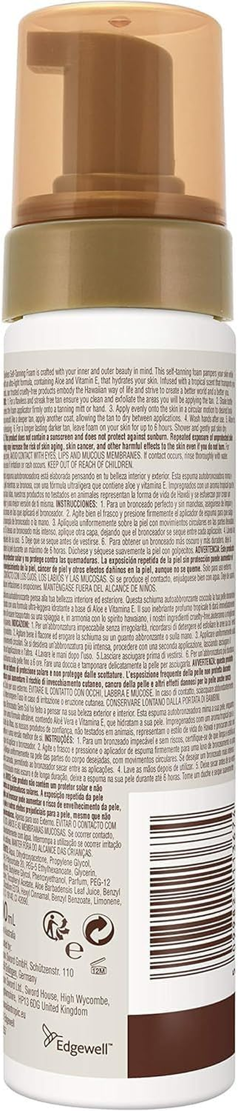 Hawaiian Tropic Light/Medium Self Tanning Foam 200 Ml image number 6