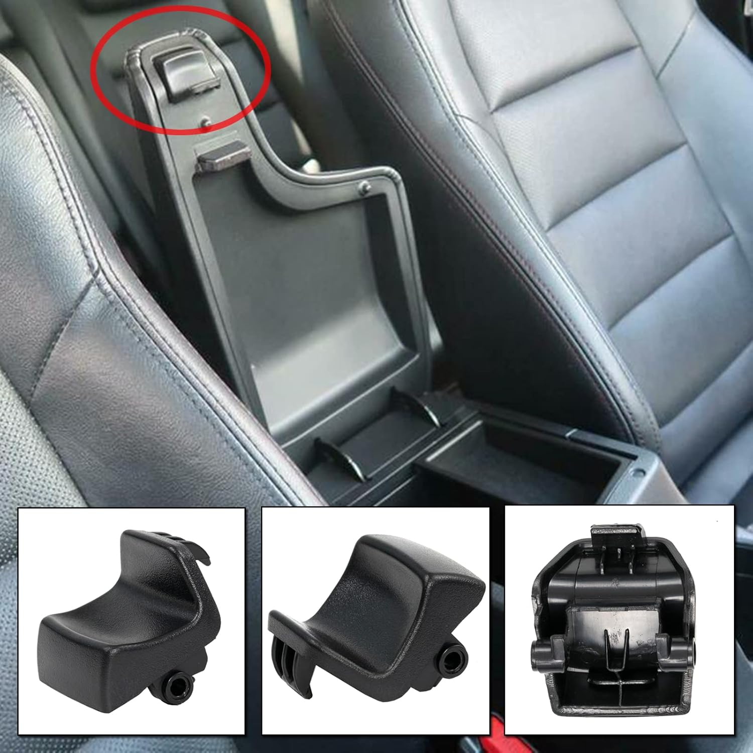 Car Center Console Lid Lock for Mazda CX-5 KE 2013-2016,Centre Console Latch Lock for Genuine Mazda CX-5 KE Series Vehicles,Armrest Lid Latch Replacement Ka0G6445Ya02,Ka0G-64-45Ya-02(Black) - Lids1 image number 3
