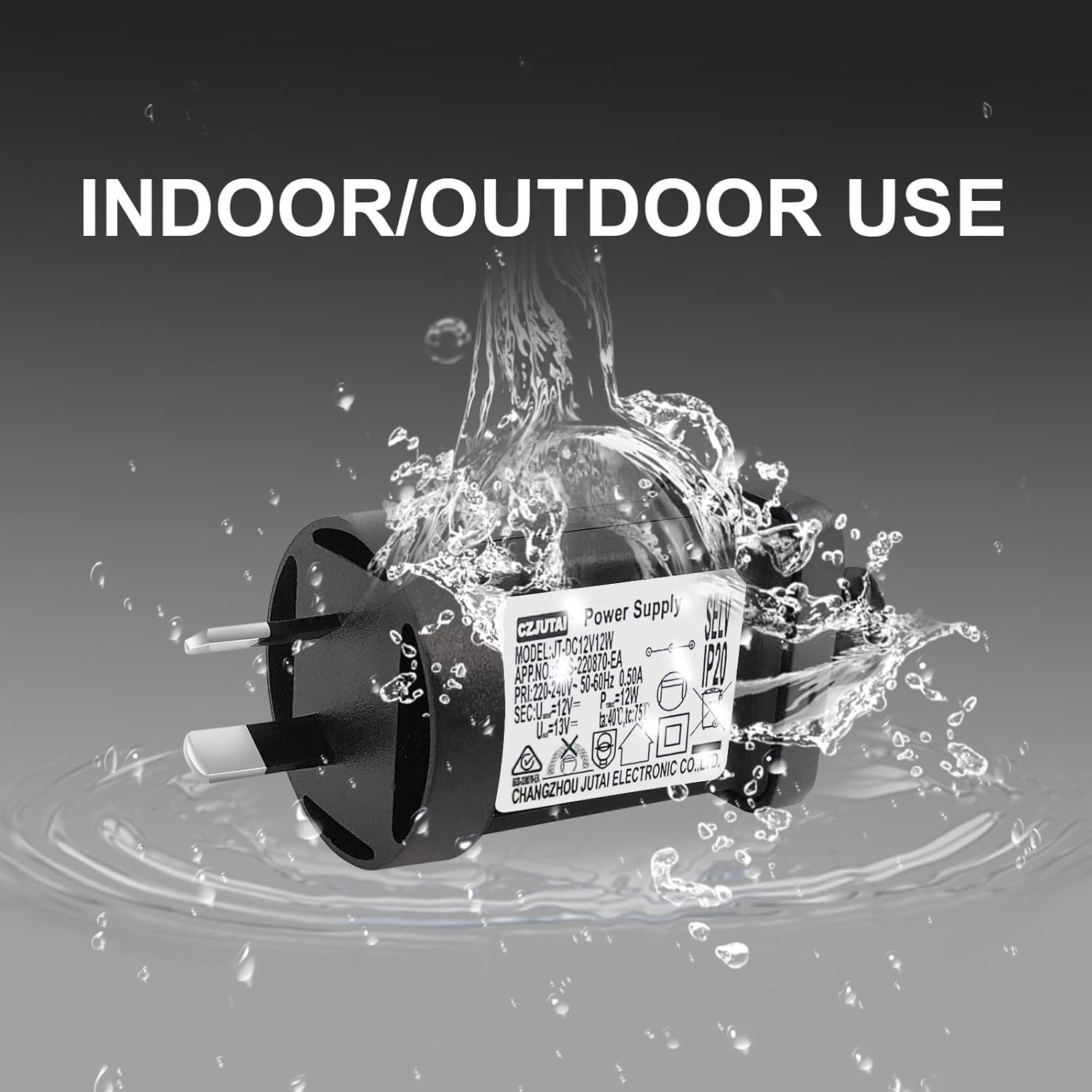 Premieradapter Power Supply Adapter for CZJUTAI JT-DC12V12W /9W /7.2W /6W /4.5W /3.6W, 12V 1A, 12W, AU 2PIN, Compatible with Low Voltage LED Devices image number 3