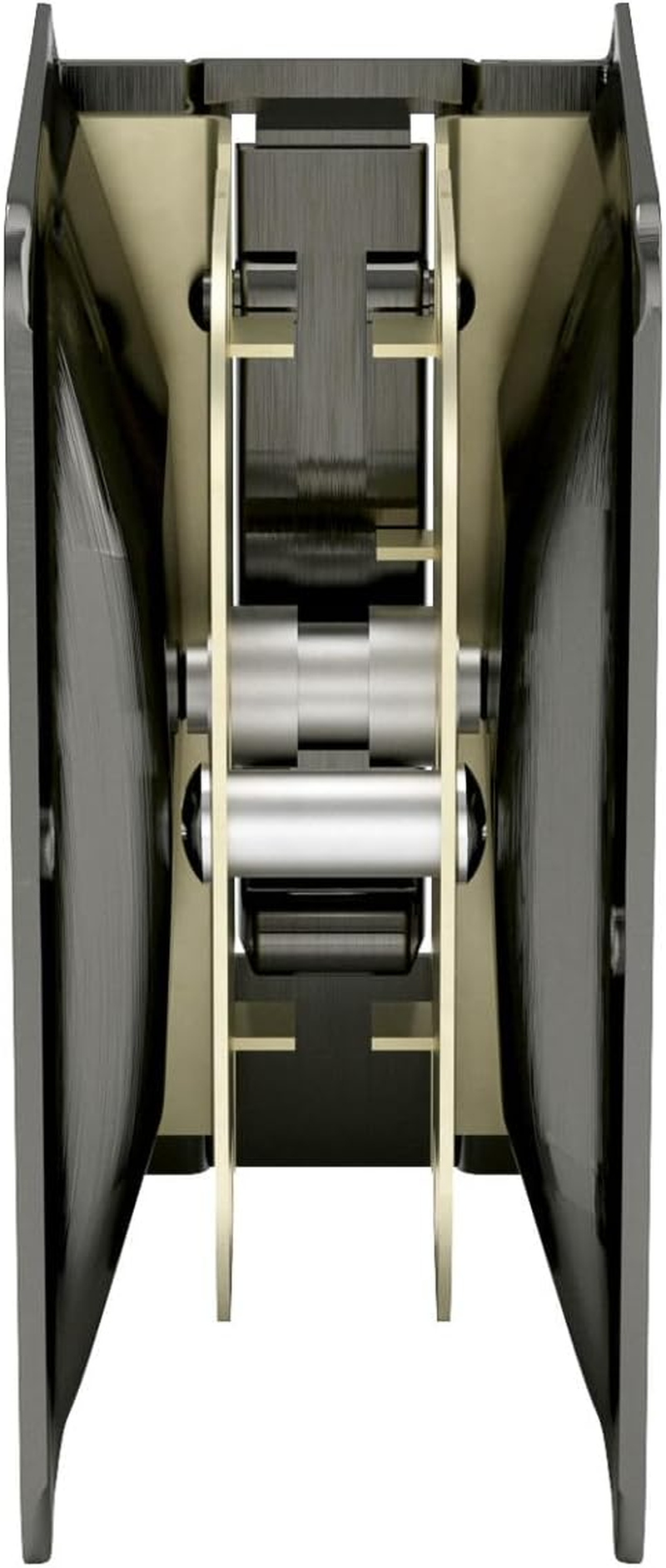 Onward 1700ANPSBC Pocket Door Pull with Passage Lock-Rectangular, Antique Nickel image number 6