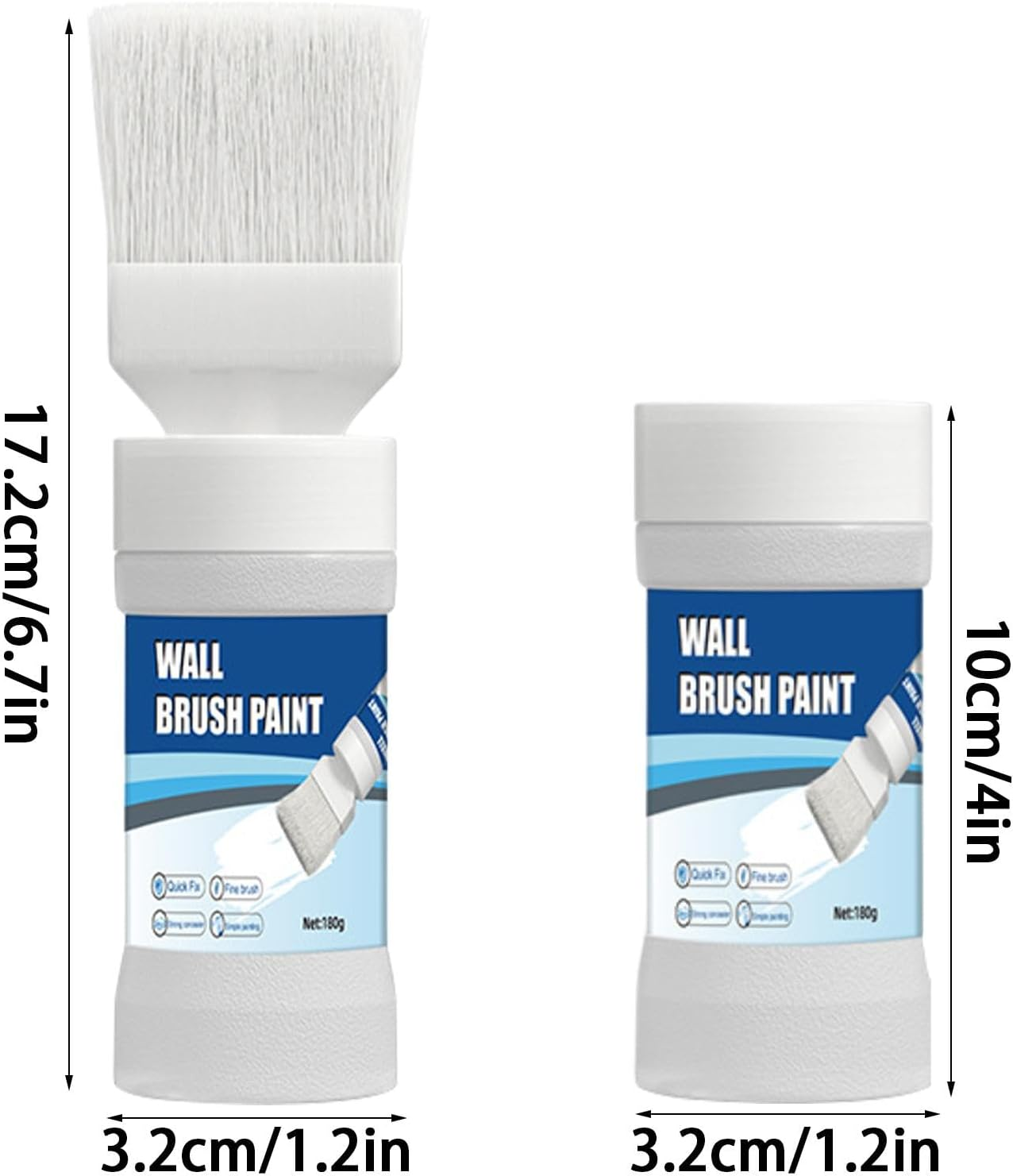 Paint for Walls, Drywall Repair Paint, Interior Wall Paint, Quick Fix Paint, White Touch-Up Paint, Built-In Brush Paint, Furniture Paint White, Safe Home Paint, Wall Renovation Paint, Multipurpose Pai image number 5
